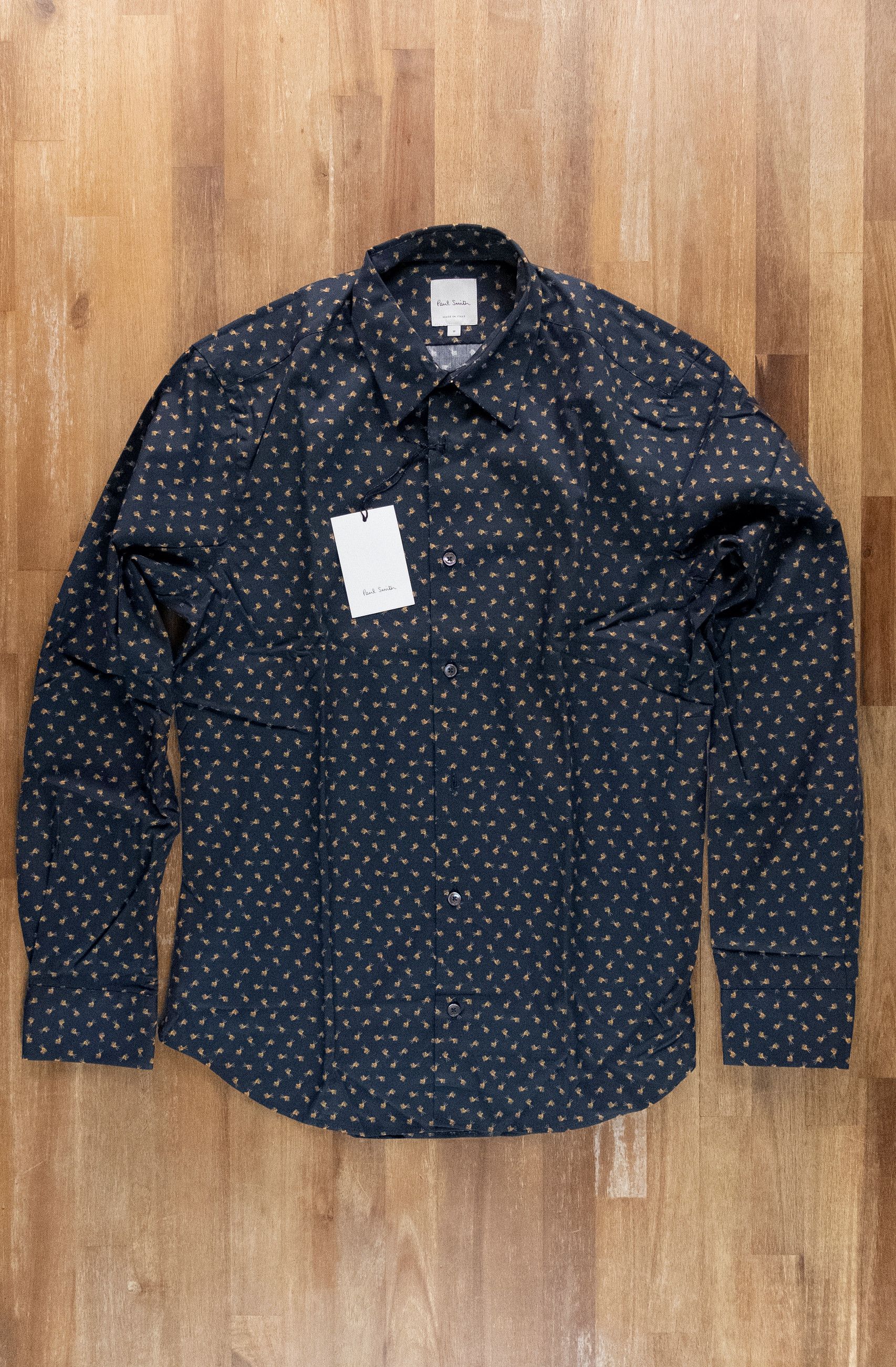 PAUL SMITH mainline navy blue film camera motif shirt Medium
