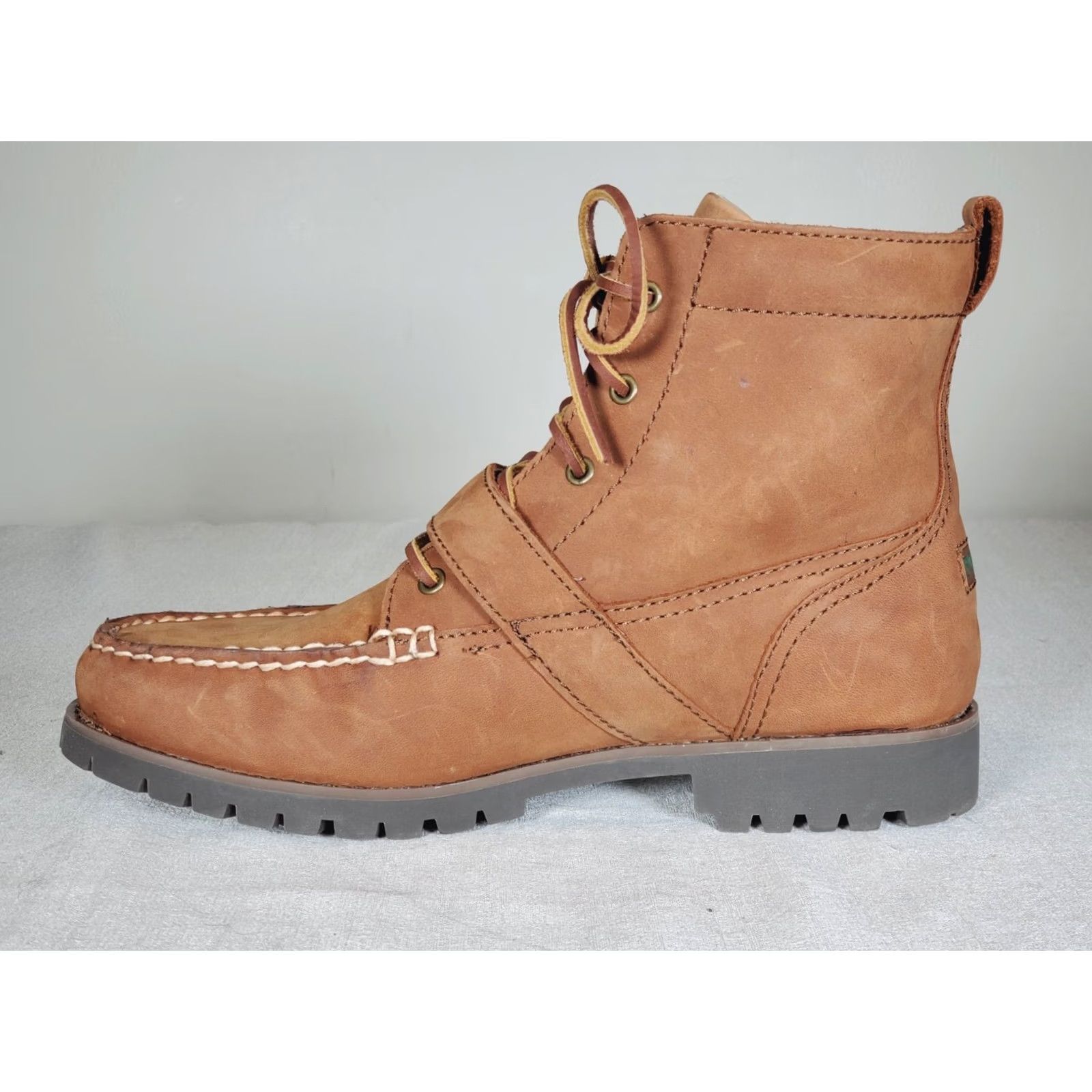 Polo Ralph Lauren Boots REDMOND Nubuck Leather Wheat Brown D  display picture 1