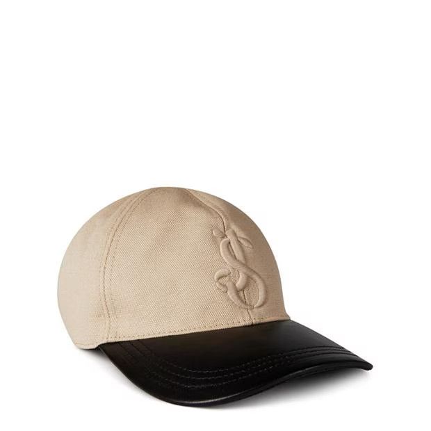 Jil Sander o1g2r1mq1024 Size: M / Logo Cap in Beige & Black Size ONE SIZE - 1 Thumbnail