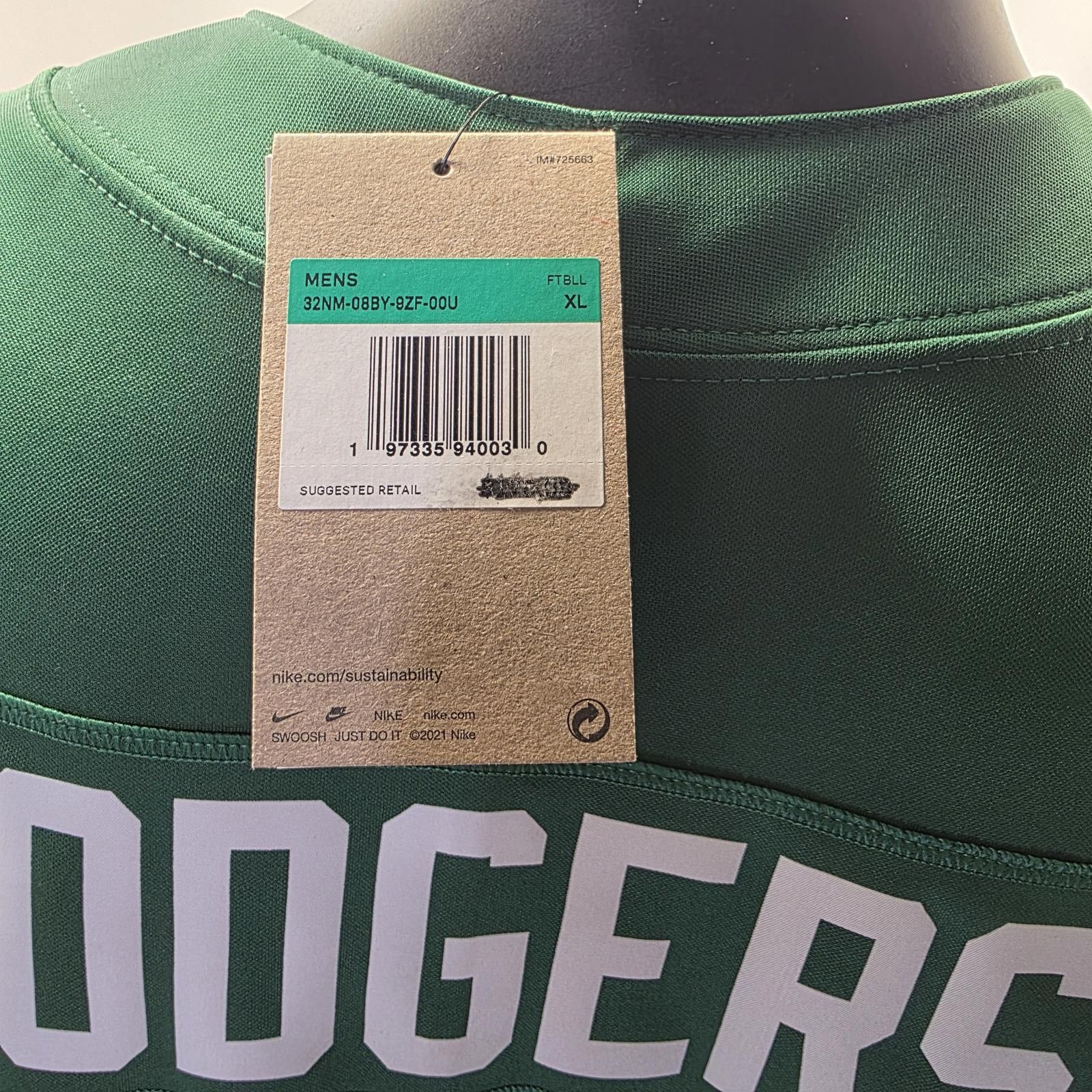 Nike Nike Aaron Rodgers New York Jets 8 Limited Jersey Mens XL Size US XL / EU 56 / 4 - 3 Thumbnail