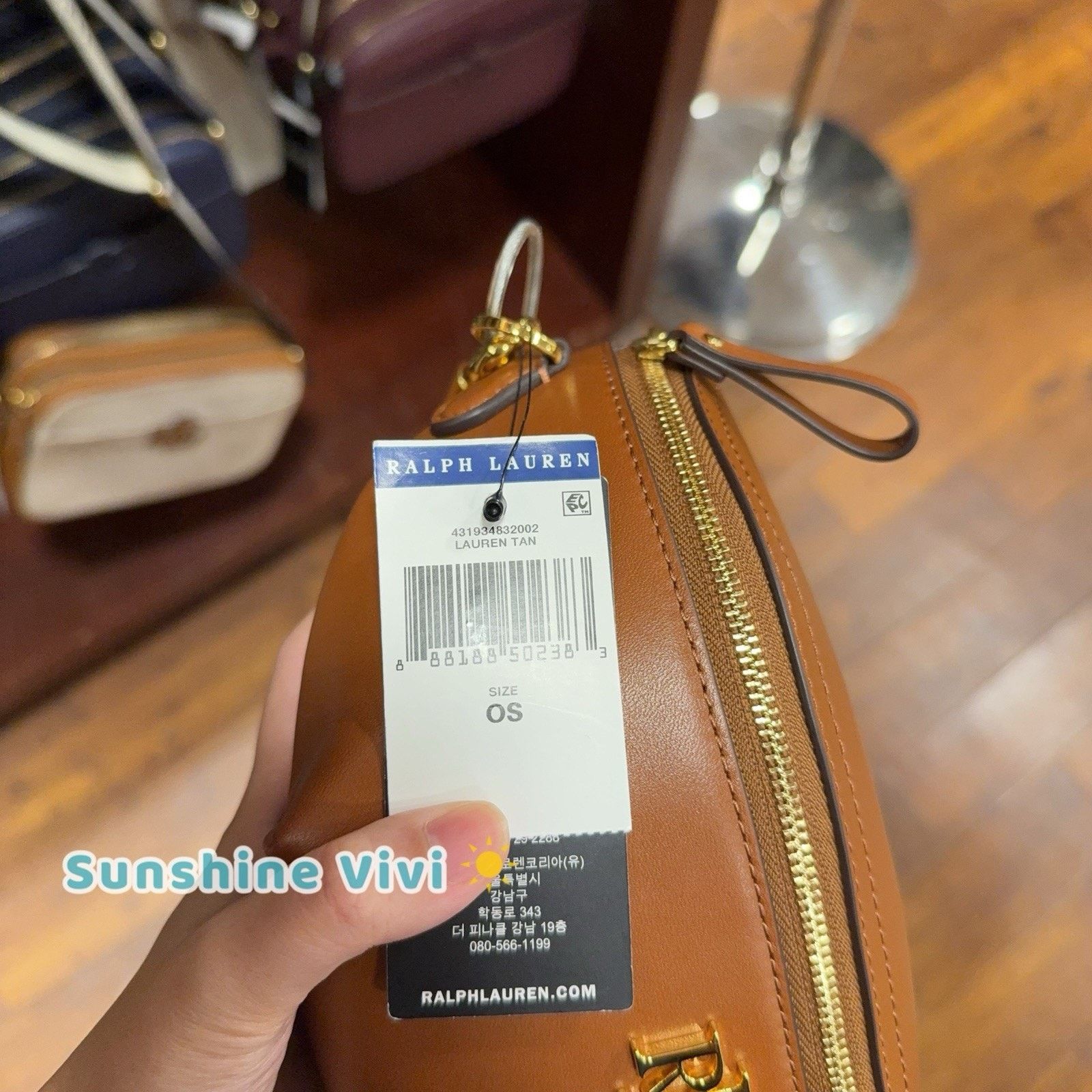 Lauren Ralph Lauren NWT Ralph Lauren Waist/ Shoulder Leather March Belt Bag Tan Size ONE SIZE - 6 Thumbnail