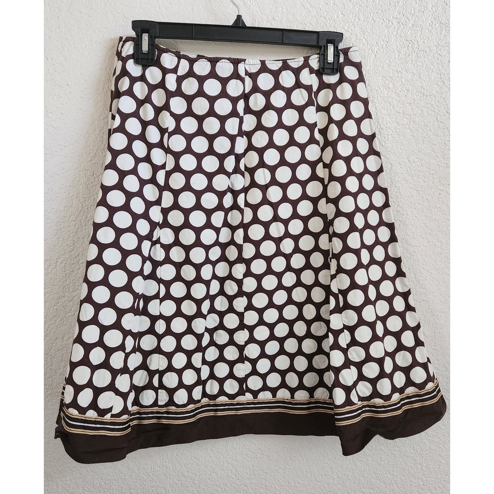 Other Cato Brown White Polka Dot A Line Above The Knee Skirt 8 Size 30" / US 8 / IT 44 - 1 Thumbnail