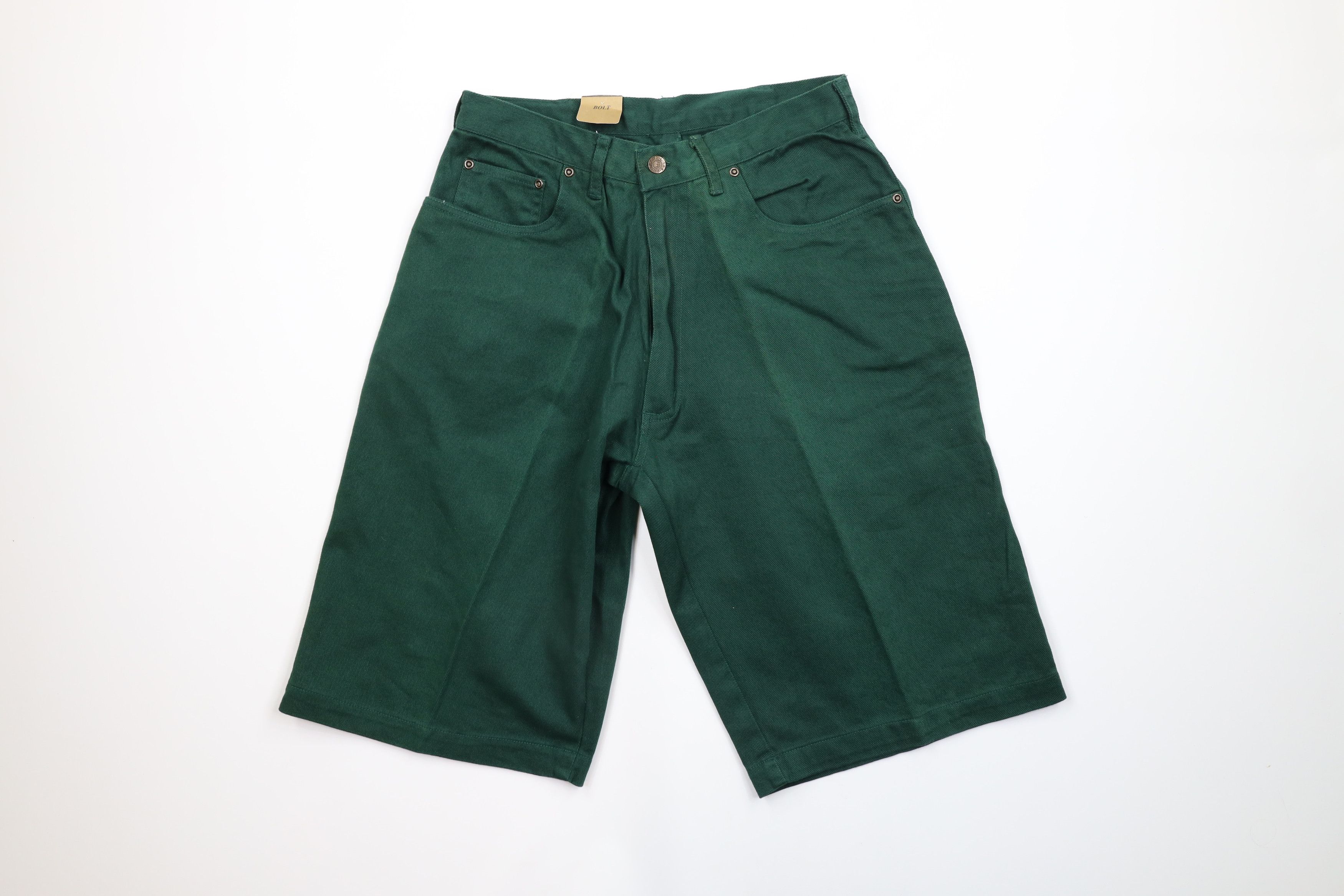 Vintage Deadstock Vintage 90s Streetwear Denim Shorts Jorts Green Size US 30 / EU 46 - 1 Thumbnail