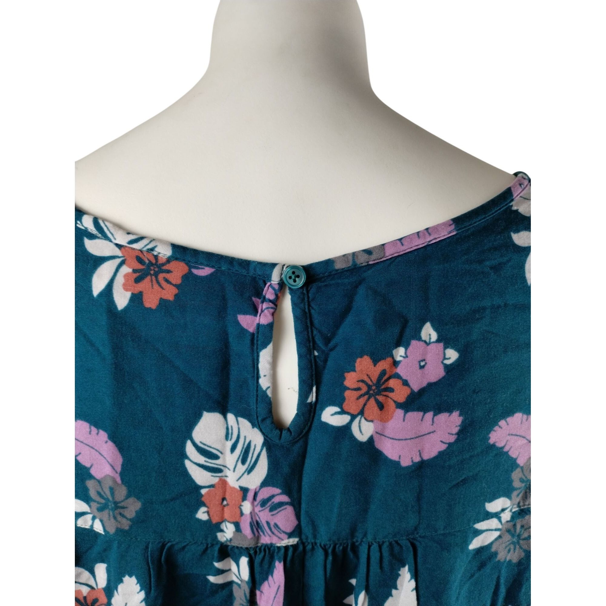 Other Evri Womens 3X Plus Size Floral Print Blue Rayon Sleeveless Size 3XL / US 20-22 - 3 Thumbnail