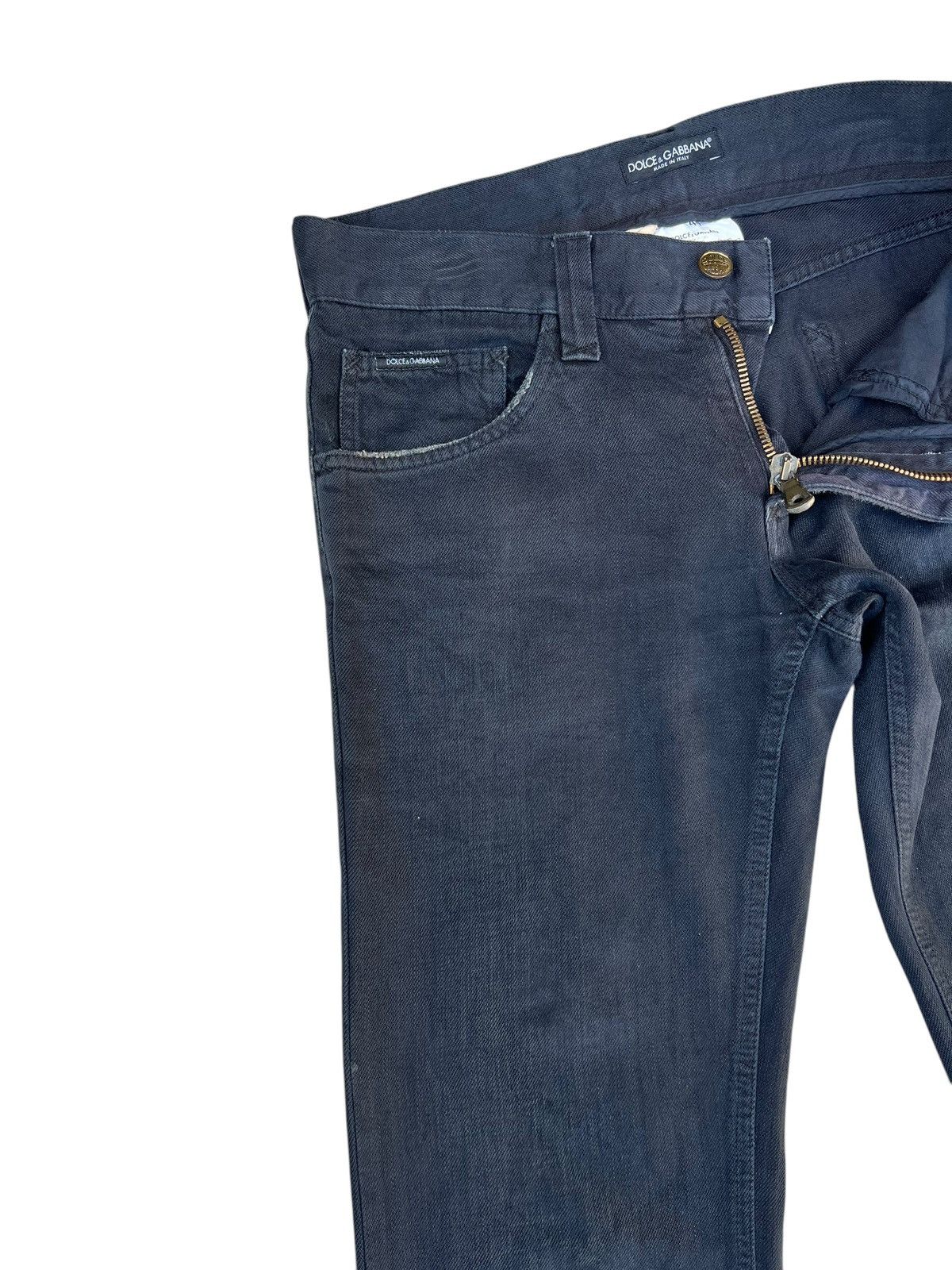 Dolce & Gabbana Dolce & Gabbana Distressed 14 Classic Black Denim Pant Size US 30 / EU 46 - 8 Thumbnail