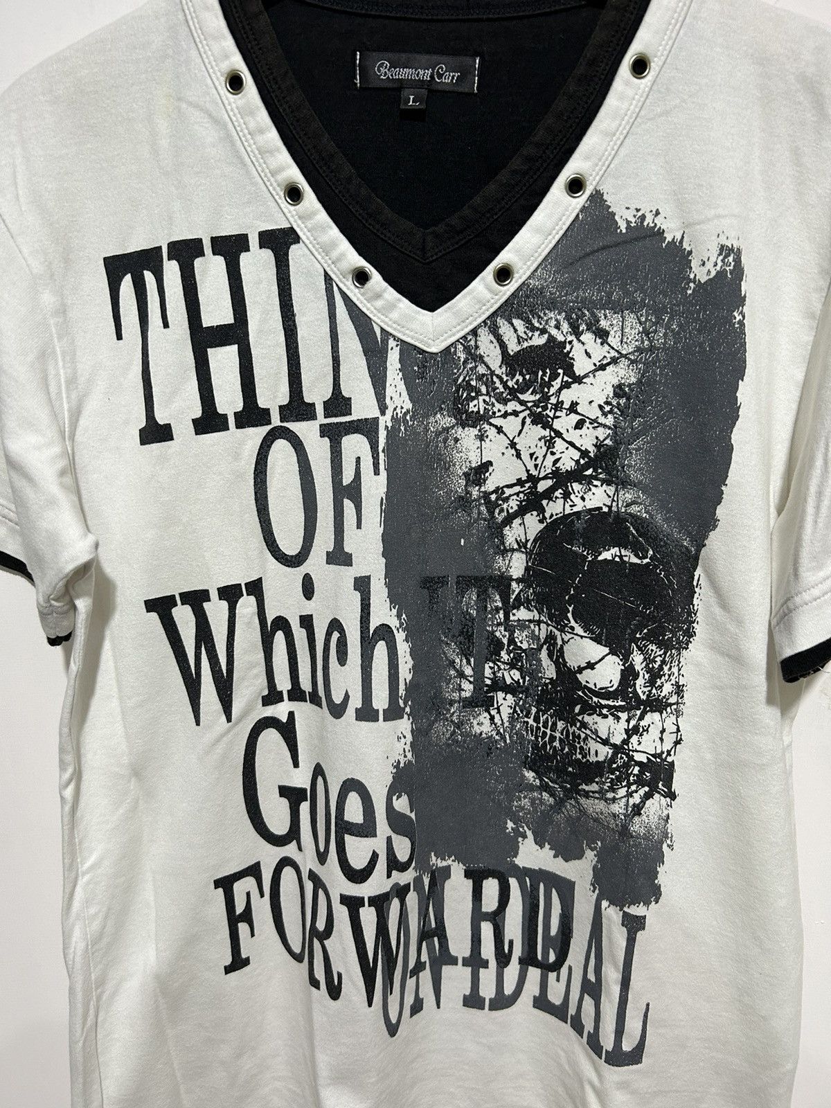 Beauty Beast BeaumontCarr Japan Poem Gothic Skull Shirt Styled Size US L / EU 52-54 / 3 - 3 Thumbnail