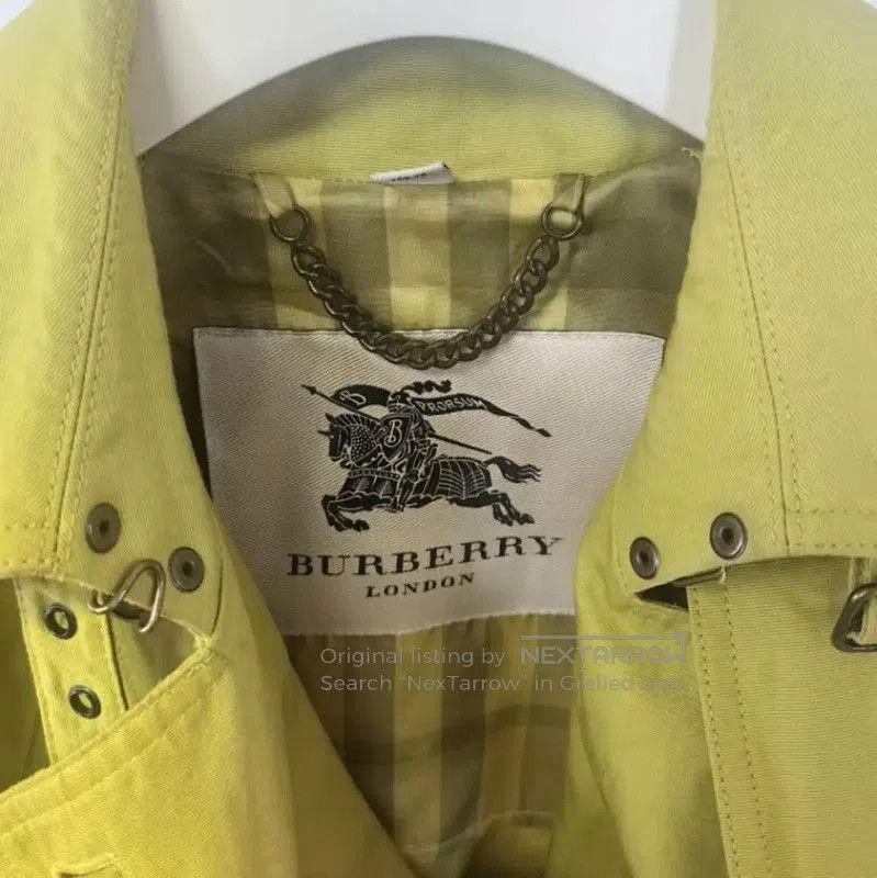 Burberry Burberry Women's Fluorescent Green Trench Coat. Size XXS / US 00 / IT 34 - 3 Thumbnail