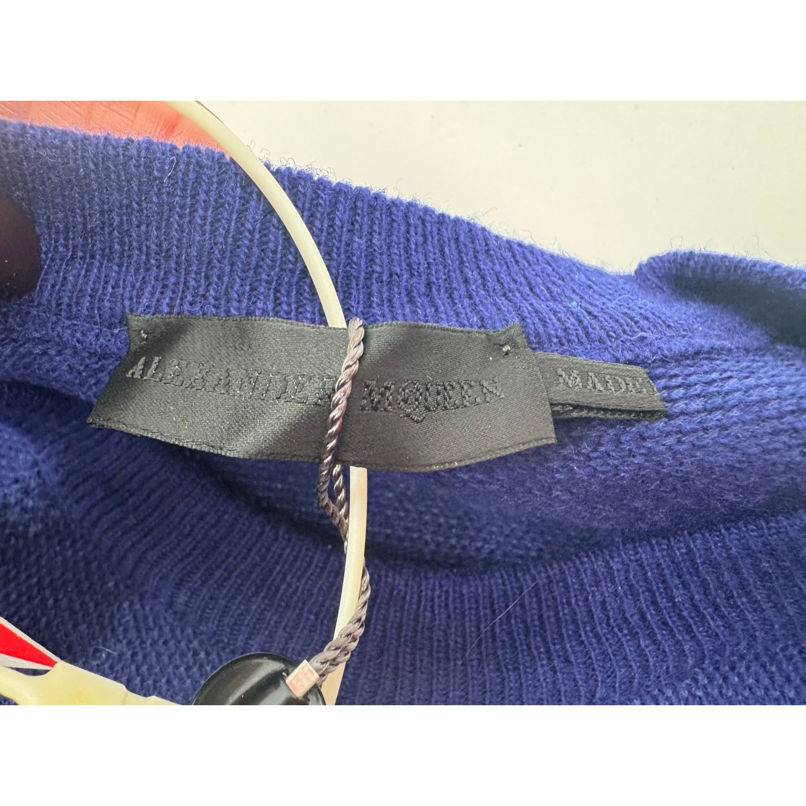 Alexander McQueen Alexander McQueen Blue Skeleton Wool Blend Sweater Size XL Size US XL / EU 56 / 4 - 7 Thumbnail