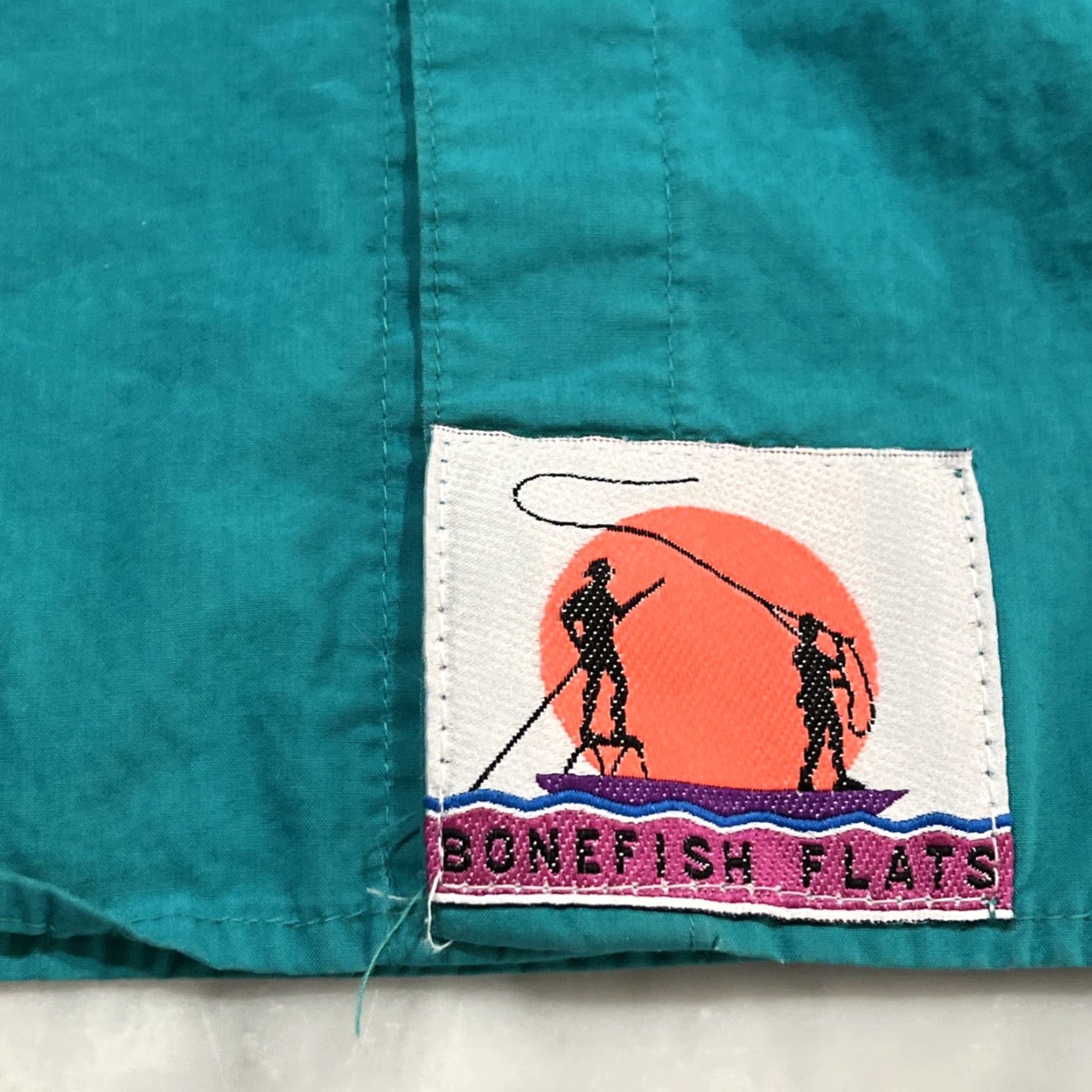 AQUA Columbia Bonefish Flats Shirt Men's Large Aqua Casual Fishing Button-Up Pockets Seasonal Size US L / EU 52-54 / 3 - 6 Thumbnail