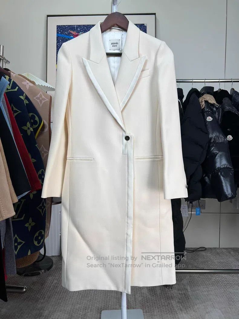 Hermes Hermes Long woolen coat suit Size XXS / US 00 / IT 34 - 1 Thumbnail