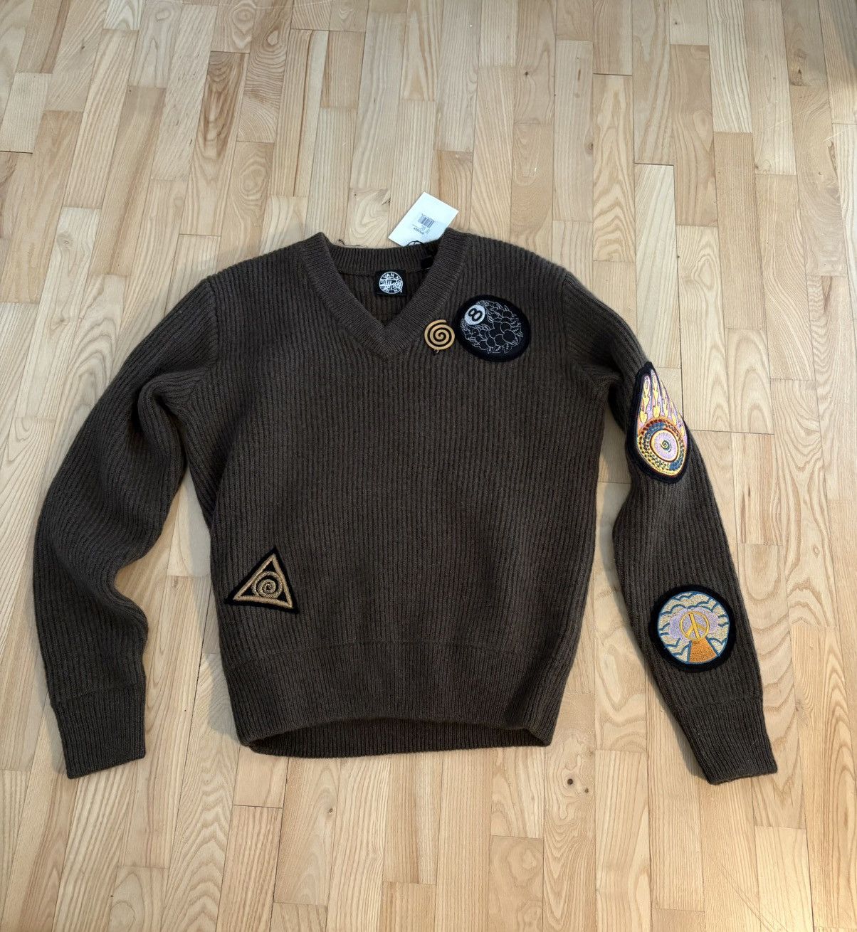 Dries Van Noten × Stussy Stussy & Dries Van Noten Patch Knit Sweater Size US M / EU 48-50 / 2 - 2 Thumbnail