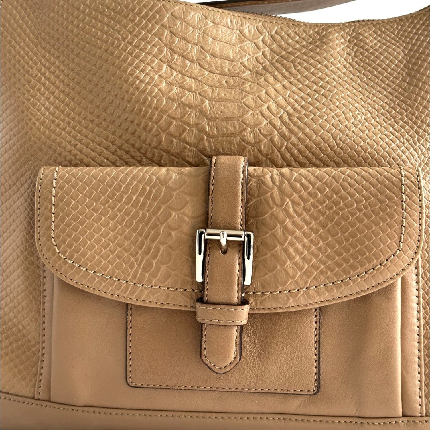 Coach Coach F31283 Charlie Python Leather Hobo Tote Shoulder Handb Size ONE SIZE - 3 Thumbnail