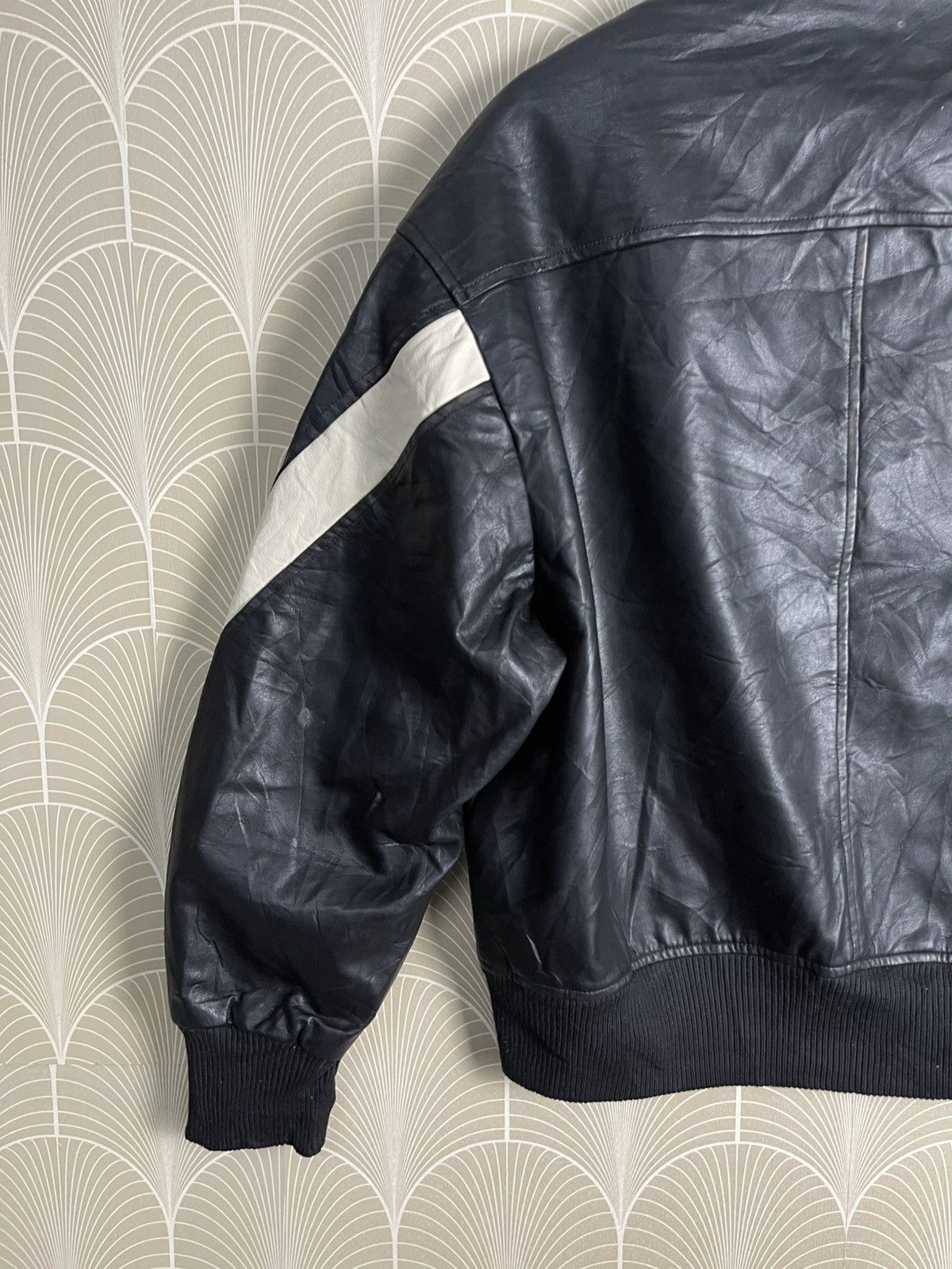 Japanese Brand × Vintage VINTAGE LAFUDGE STORE BOMBER LEATHER JACKET RARE Size US M / EU 48-50 / 2 - 16 Thumbnail