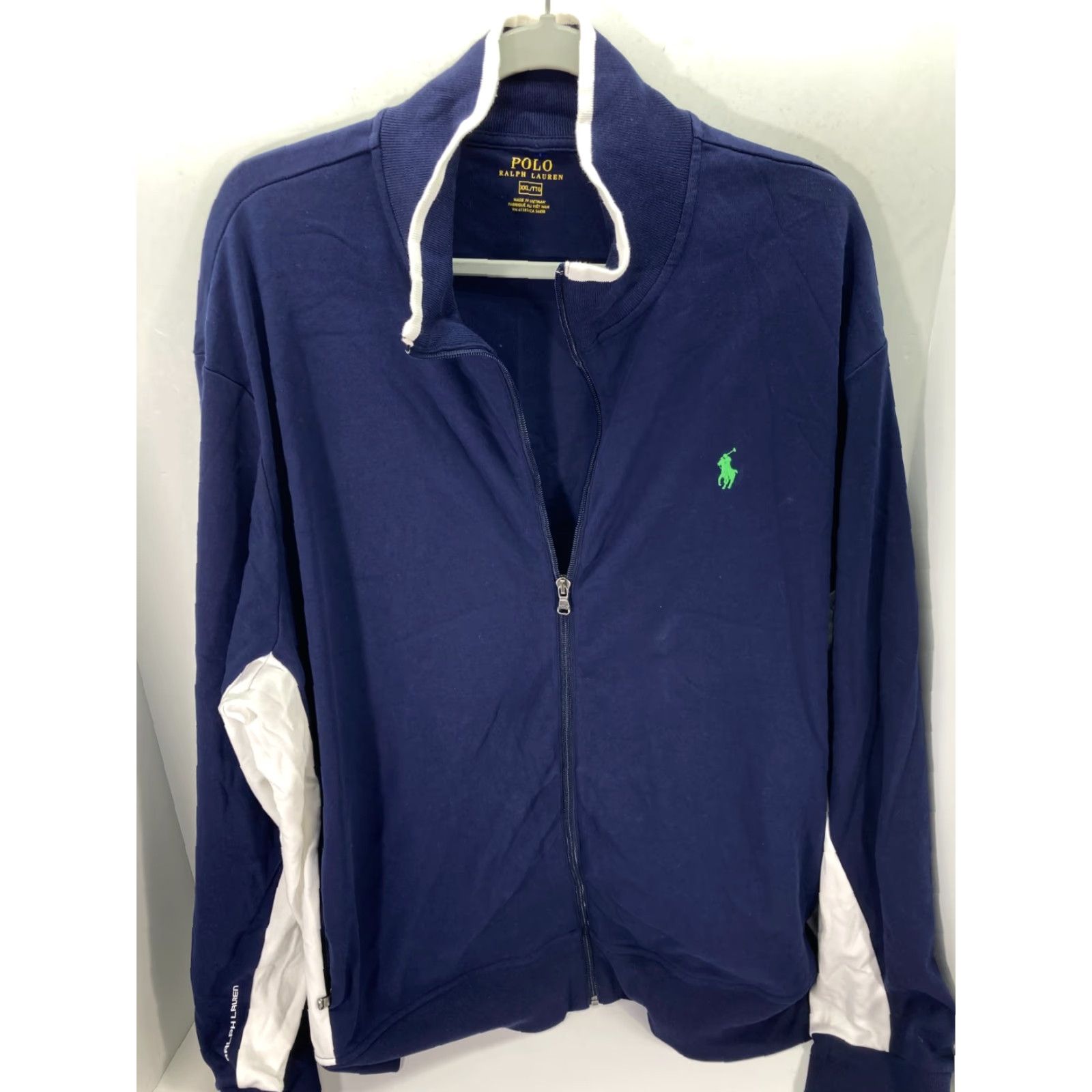 Polo Ralph Lauren Polo Ralph Lauren Track Jacket Mens XXL Zip Up Blue White Logo Windbreaker Long Sleeve Size US XXL / EU 58 / 5 - 3 Thumbnail