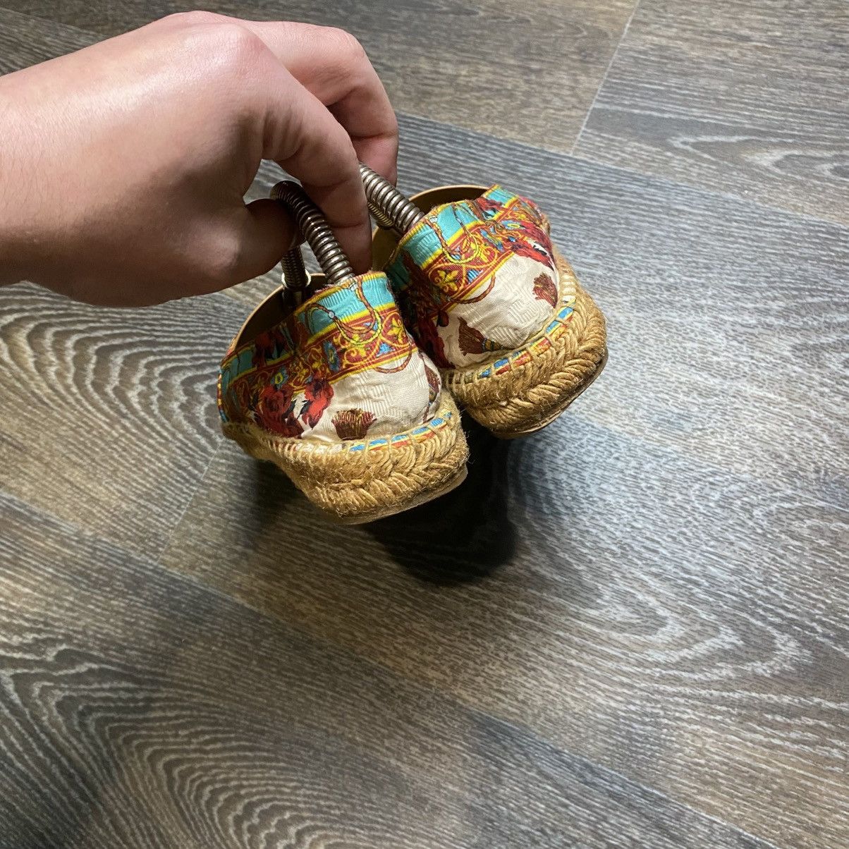 Dolce & Gabbana Dolce & Gabbana Printed Canvas Espadrilles Slip On Size US 7 / IT 37 - 5 Thumbnail