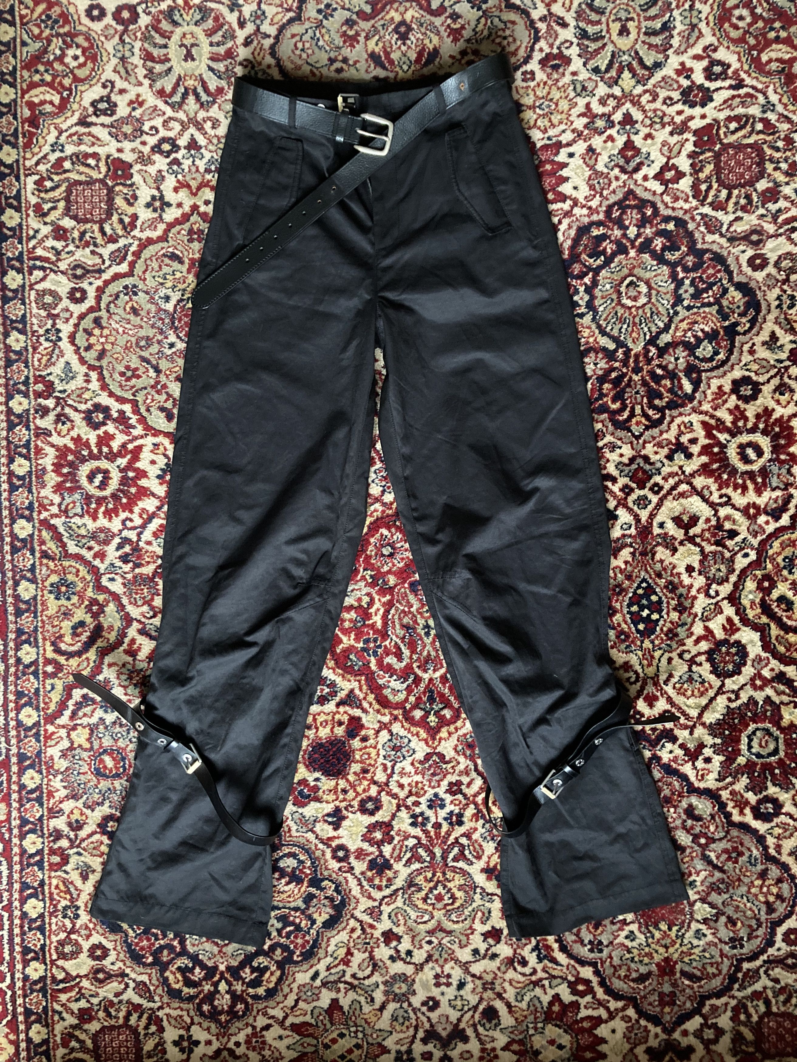 Dion Lee Black Buckle Strap Cuff Trousers - Pants Size US 26 / EU 42 - 1 Thumbnail