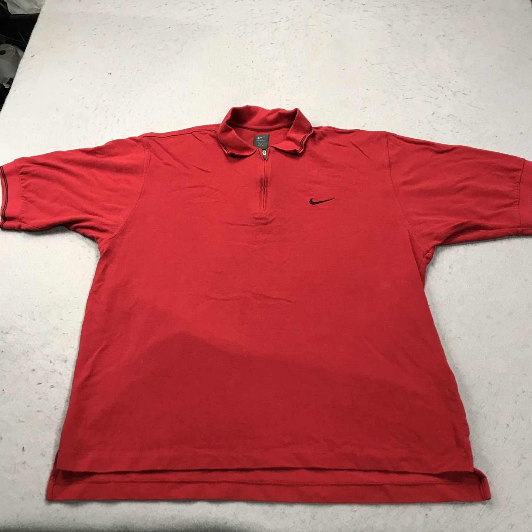 Nike VINTAGE Nike Golf Polo Shirt Mens Large Red 90s Sports 1/4 Zip Polo Shirt Nike Golf Mens Large Red 90s Sports Size US L / EU 52-54 / 3 - 2 Thumbnail