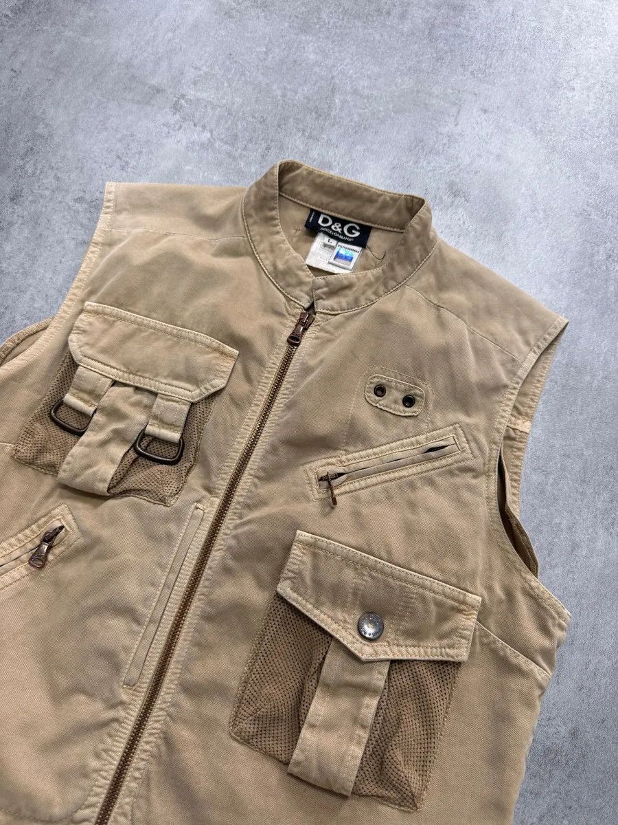 Dolce & Gabbana × Vintage SS2003 Dolce & Gabbana Beige Cargo Combat Vest Size S / US 4 / IT 40 - 7 Thumbnail