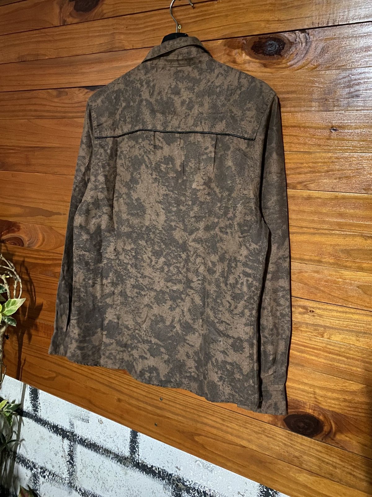 Japanese Brand Vintage MKOX Textured Utility Shirt Jacket Brown Long Sleeve Size US M / EU 48-50 / 2 - 12 Thumbnail