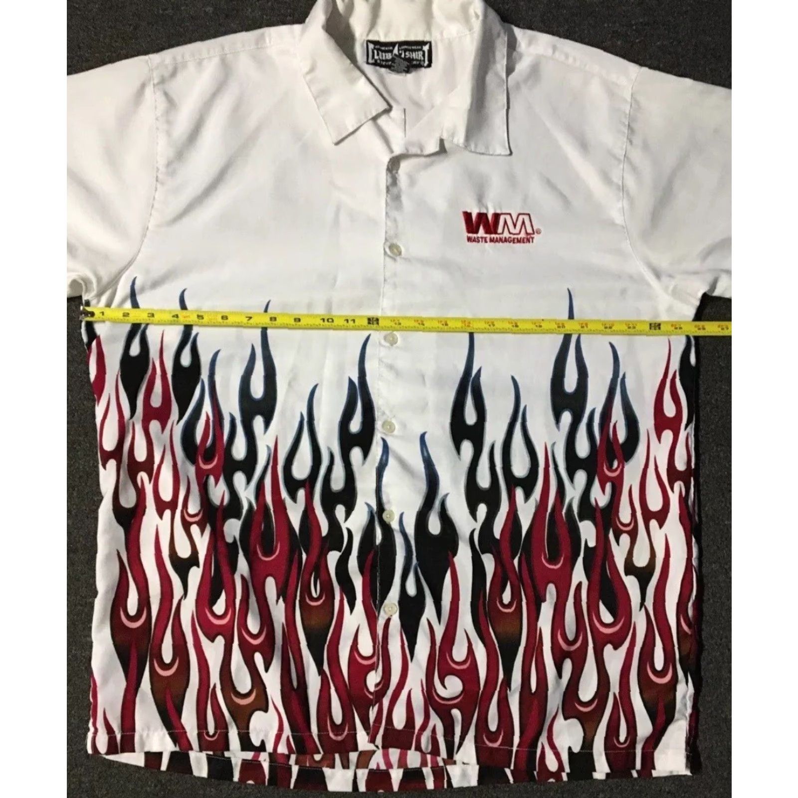 Vintage VINTAGE Flames All Over Print Button Up Shirt XL White Men's T-Shirt 80s 90s Grunge Punk Skate Surf Harley Biker Rock Size US XL / EU 56 / 4 - 6 Thumbnail