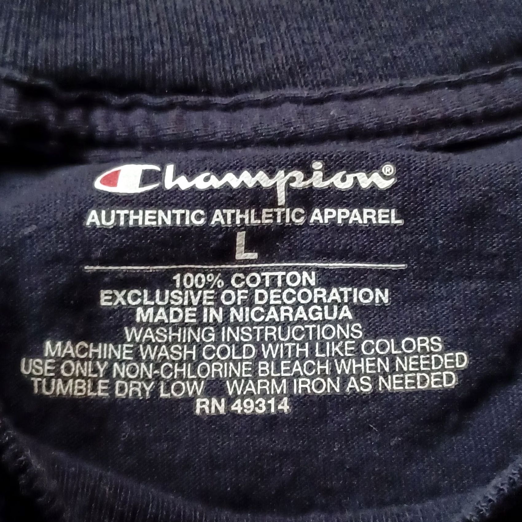 Champion Notre Dame Fighting Irish T Shirt Mens Large Blue Logo Spellout Short Sleeve Size US L / EU 52-54 / 3 - 2 Thumbnail
