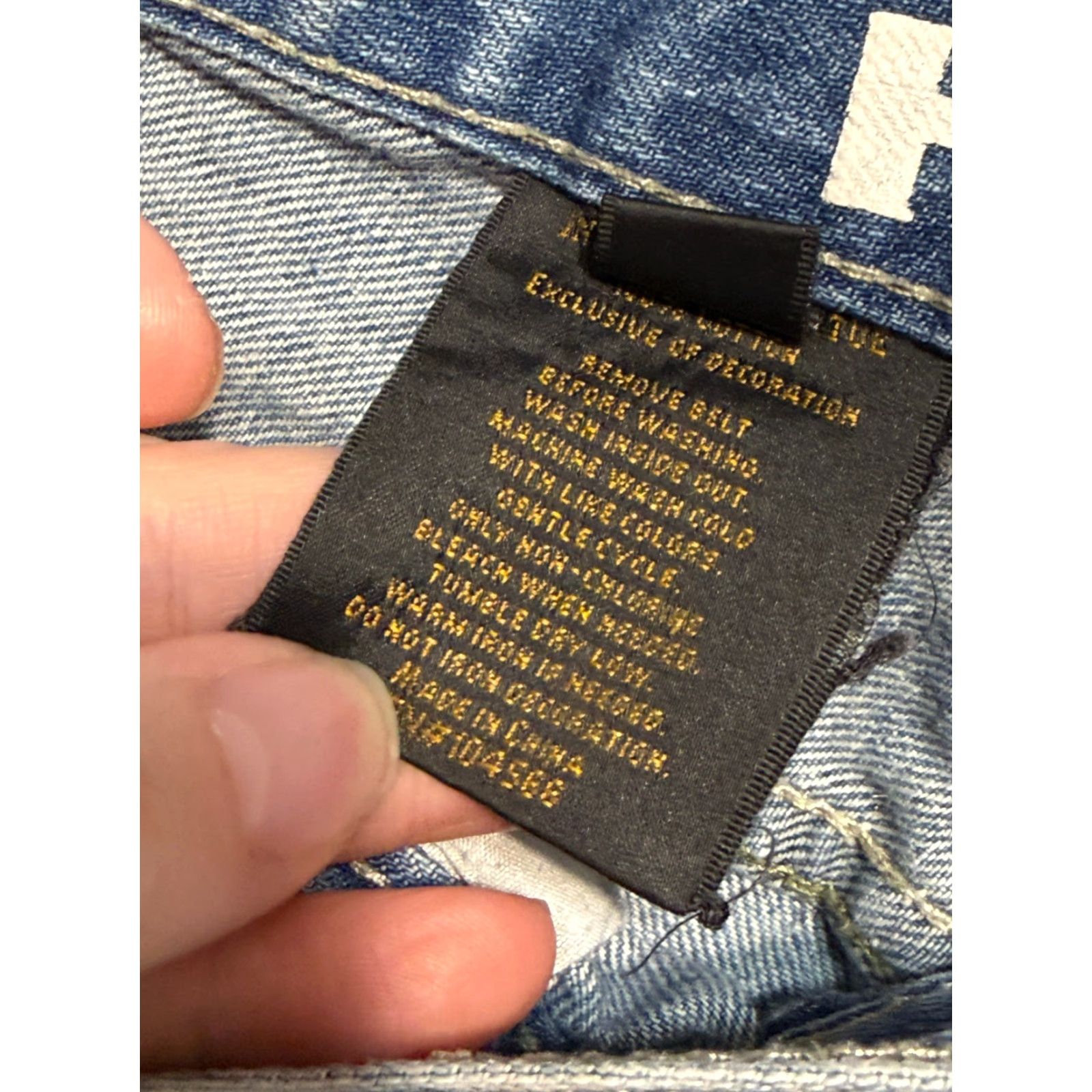 Denime Helix Jeans Men's Size 30 Blue Denim Relaxed Fit Straight Leg Mid Rise Jeans Size US 30 / EU 46 - 6 Thumbnail