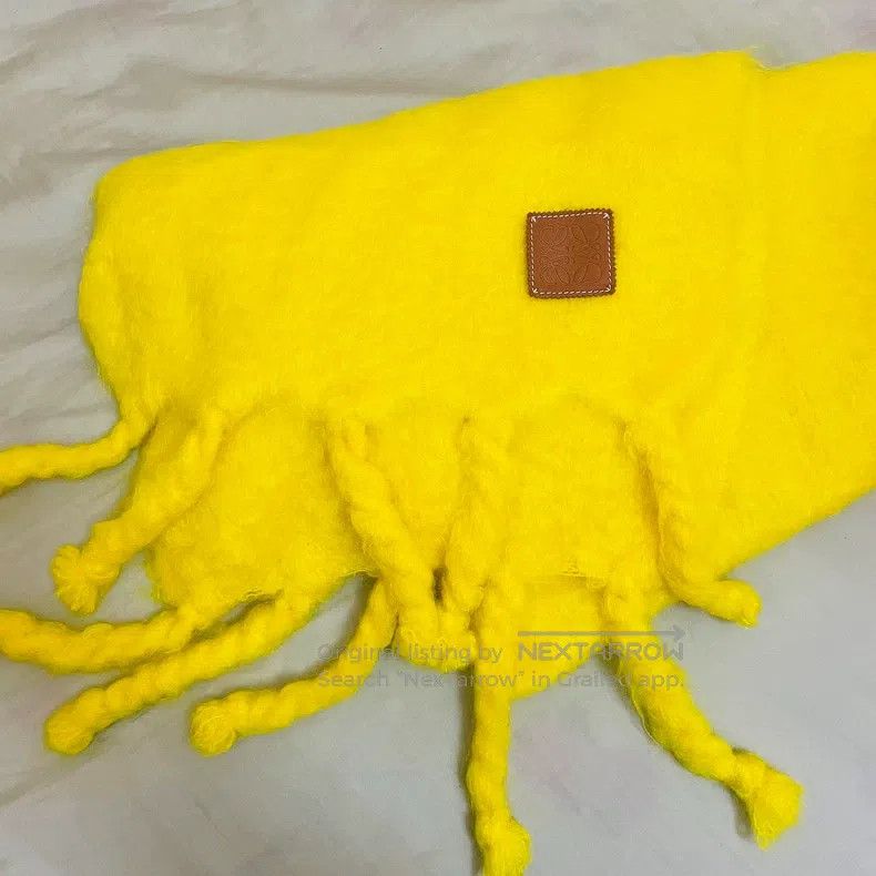 Loewe Loewe size 230*45cm Yellow mohair scarf Size ONE SIZE - 2 Thumbnail