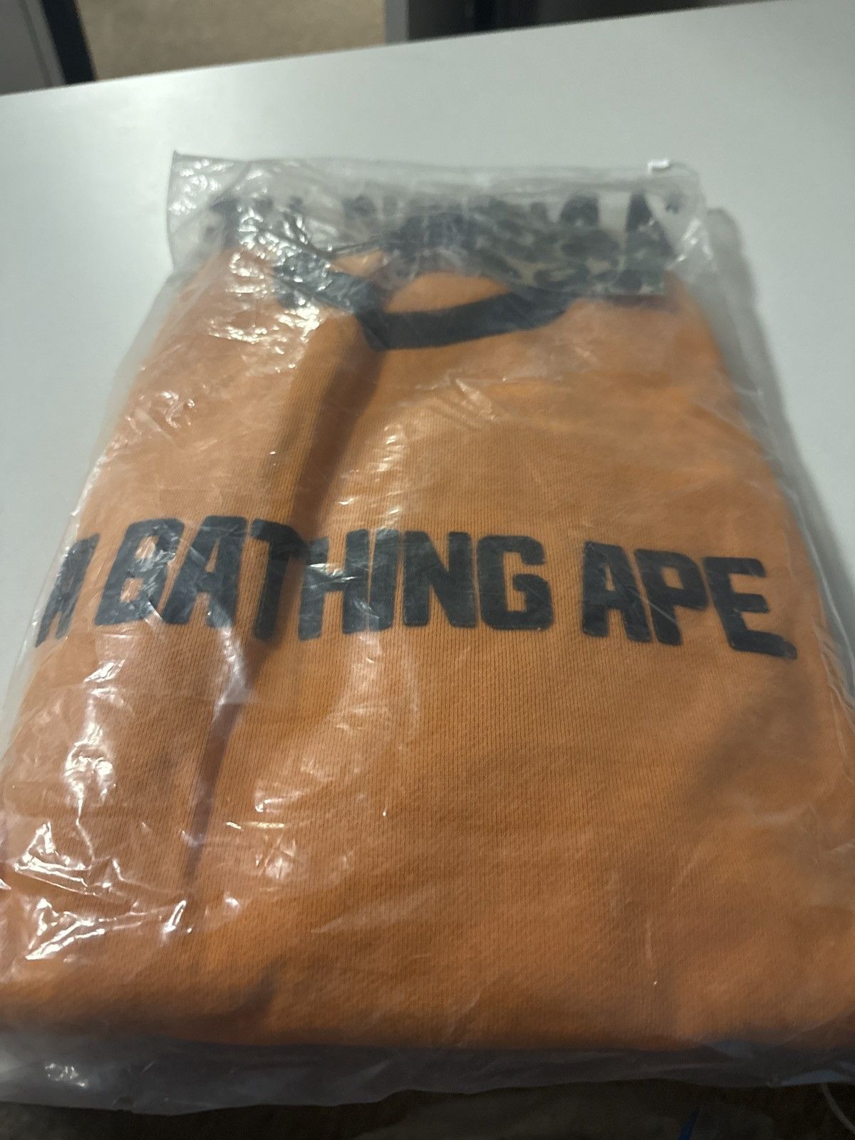 Bape BAPE “Bathing Ape” Crewneck Sweatshirt – Orange/Black – NWT Size US L / EU 52-54 / 3 - 1 Thumbnail