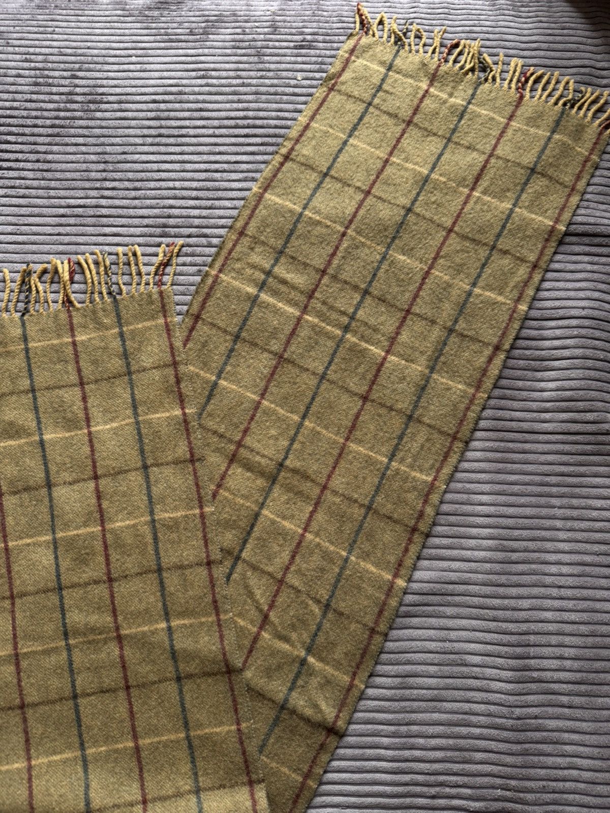 Burberry Vintage 90s Burberrys Cashmere Nova Check Rare Scarf Big Size ONE SIZE - 6 Thumbnail