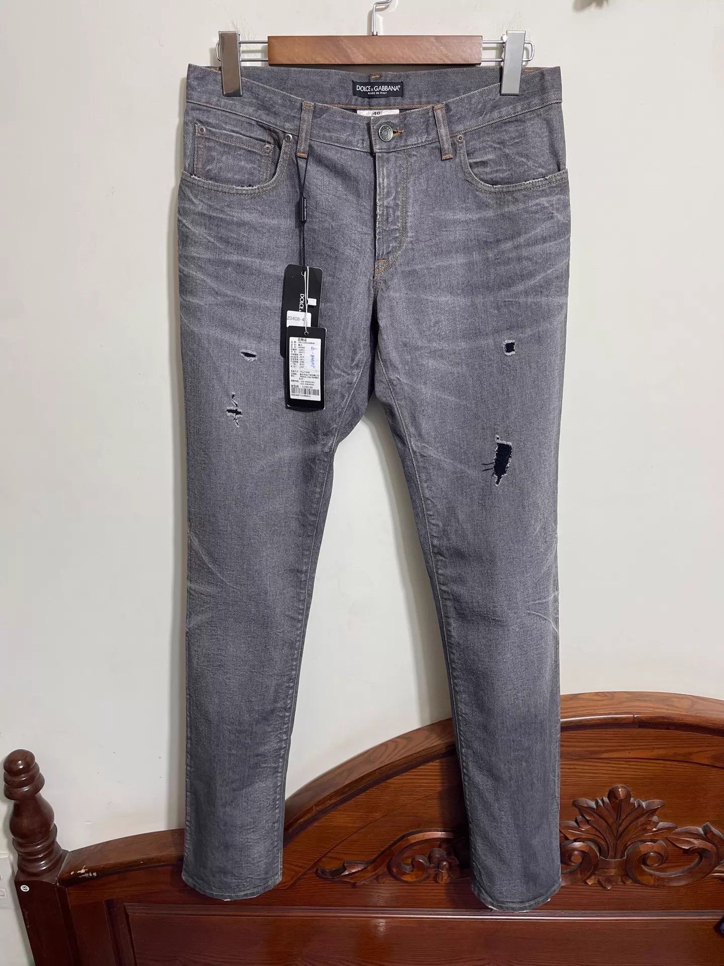 Dolce & Gabbana Gray Distressed Denim Jeans Size 30 Size US 26 / EU 42 - 1 Thumbnail