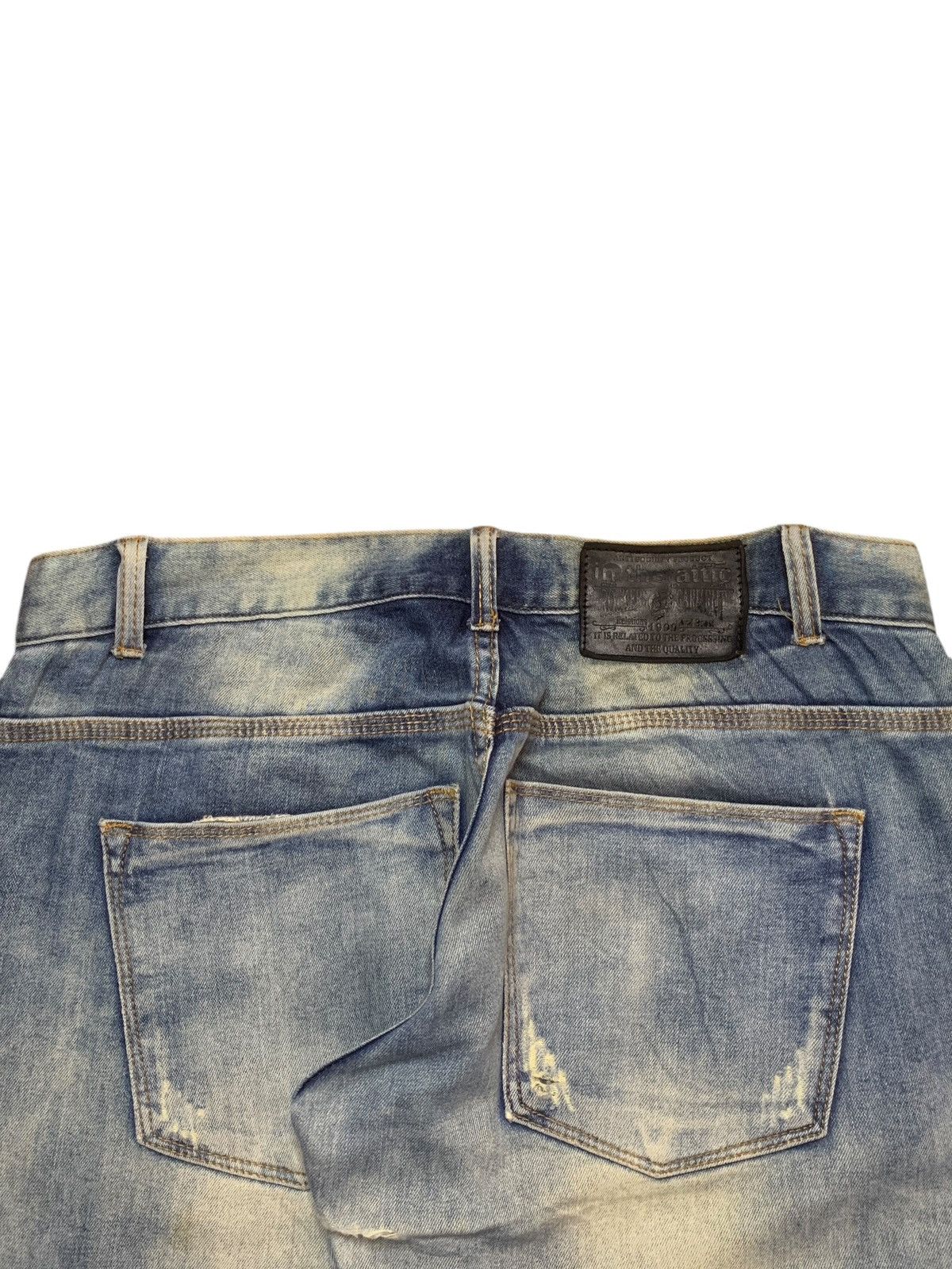 In The Attic × Japanese Brand Vintage Japanese In The Attic Bleached Distress Loose Jeans Size US 32 / EU 48 - 9 Thumbnail