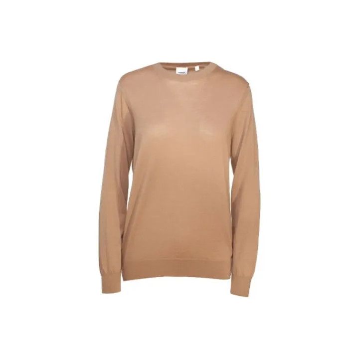Burberry Burberry Casual Long Sleeve Knitted Top in Camel 0079 Size S / US 4 / IT 40 - 1 Thumbnail
