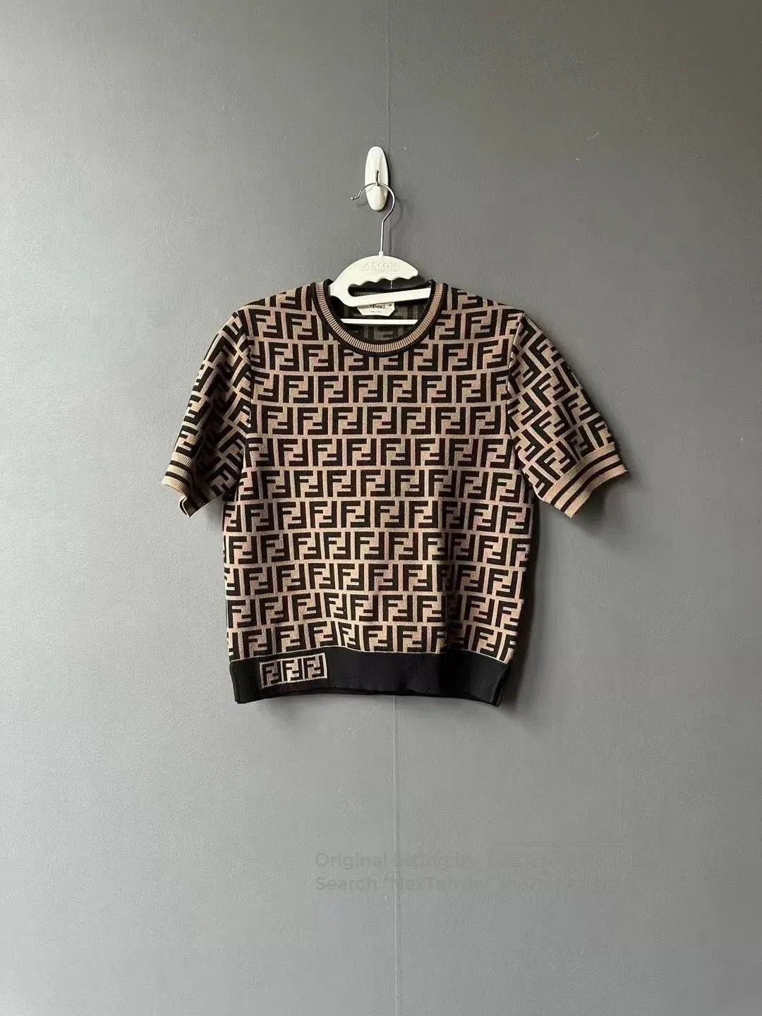 Fendi Fendi Brown All-Over Print Knit Top. Size S / US 4 / IT 40 - 1 Thumbnail