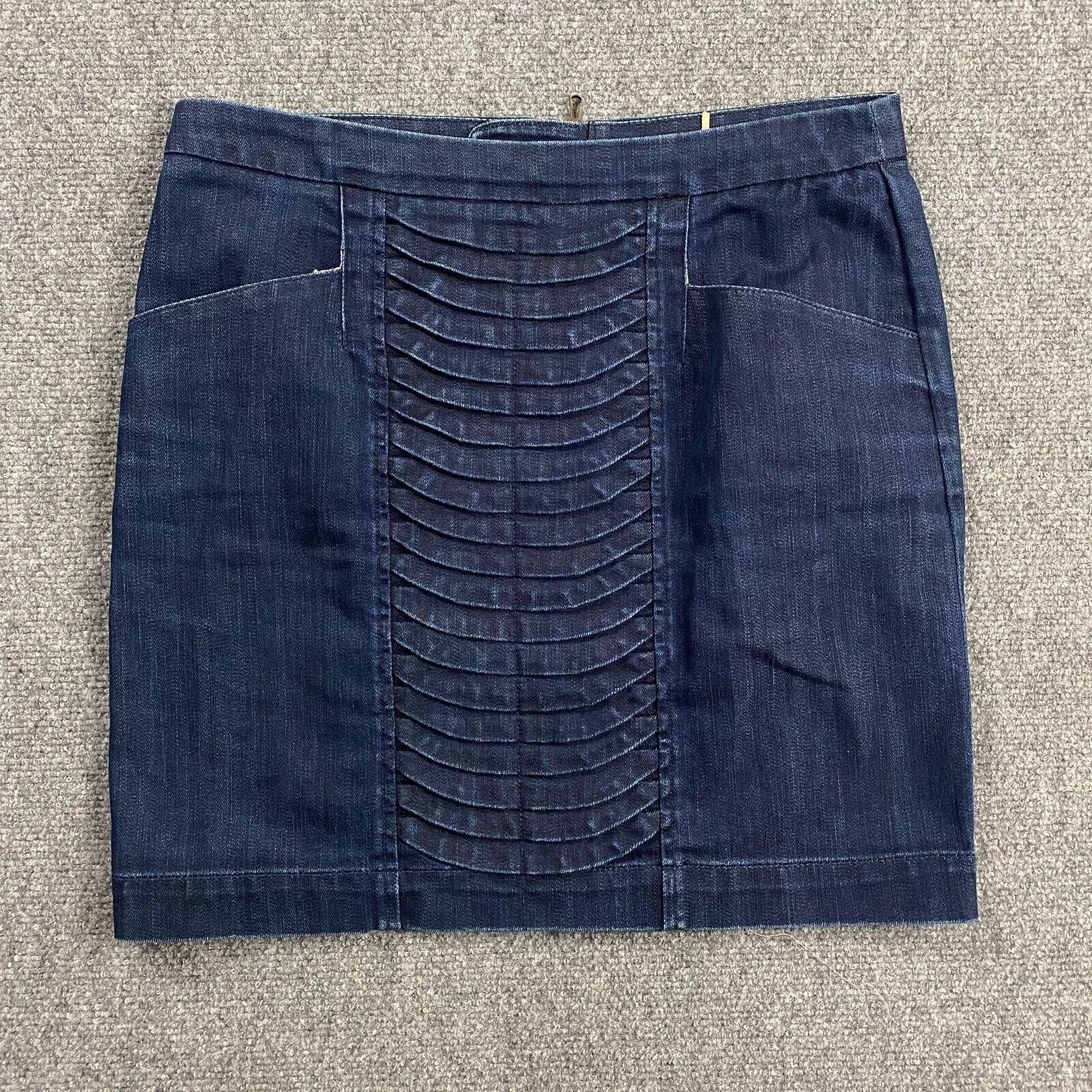 Anthropologie Anthropologie Leifsdottir Skirt Women's 8 Blue Denim Mini Size 30" / US 8 / IT 44 - 1 Thumbnail