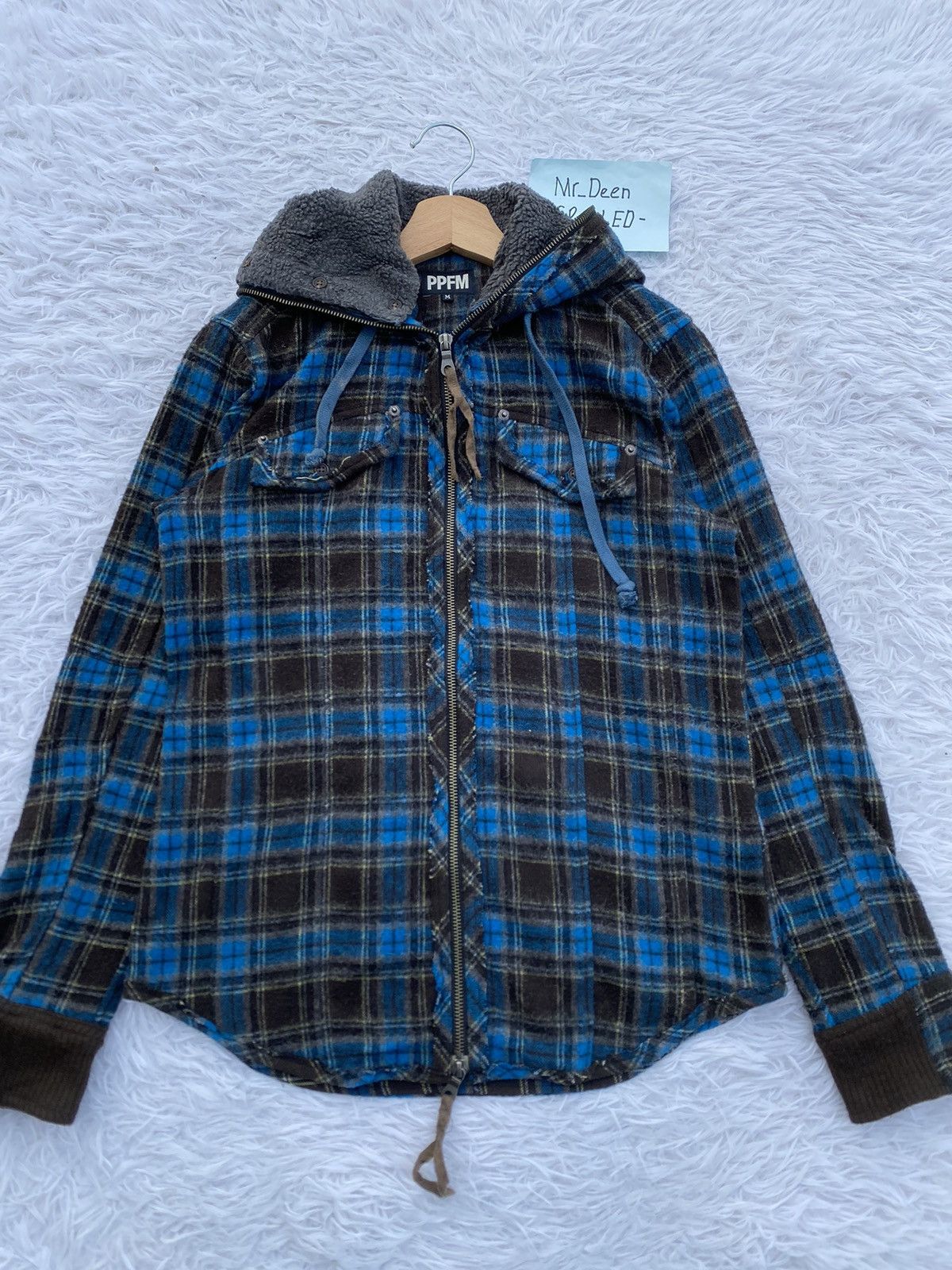 PPFM Rare Vintage PPFM Hooded Flannel Size US M / EU 48-50 / 2 - 4 Thumbnail