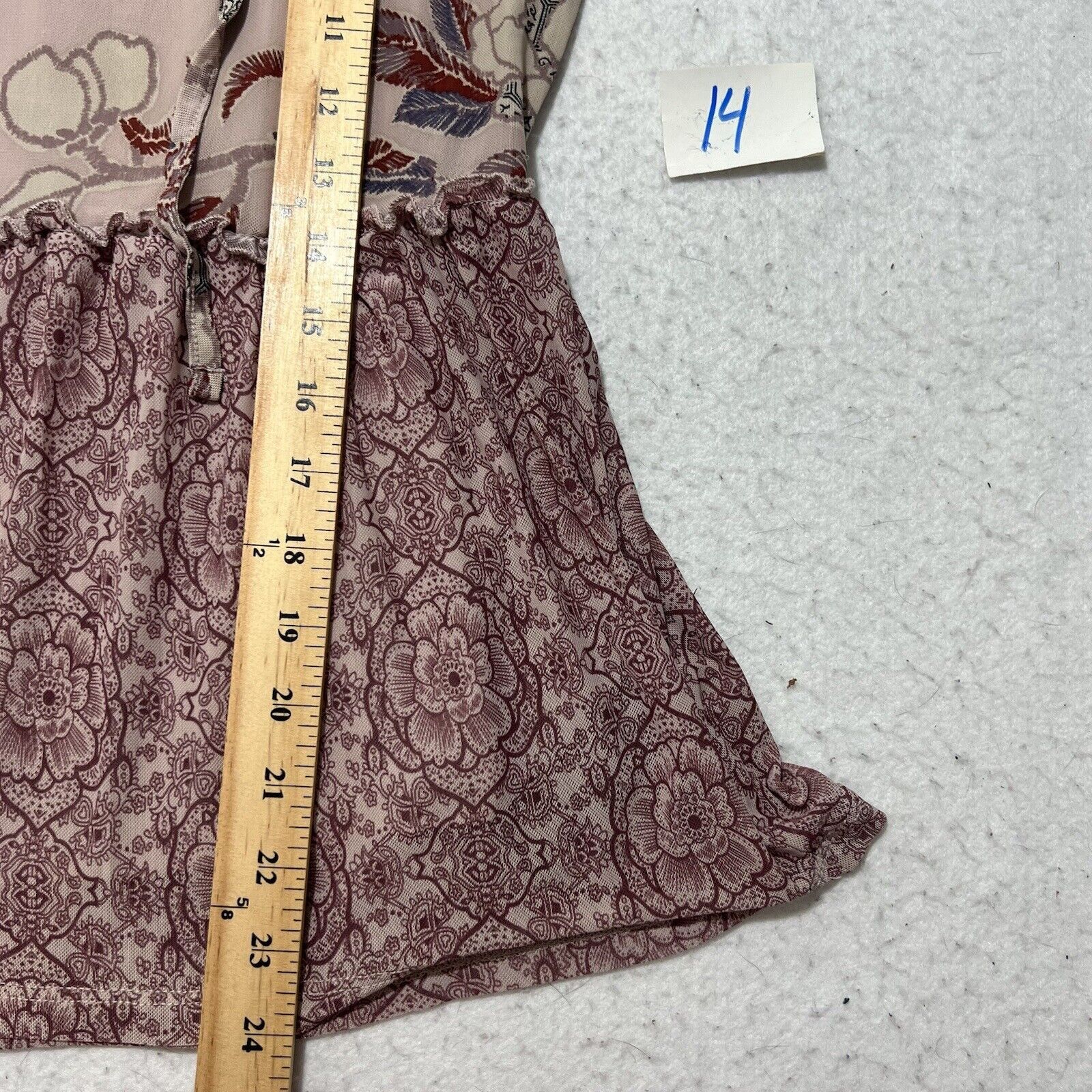 Target Basics Knox Rose XS Babydoll Blouse Bell Sleeve Floral Top Size XS / US 0-2 / IT 36-38 - 9 Thumbnail