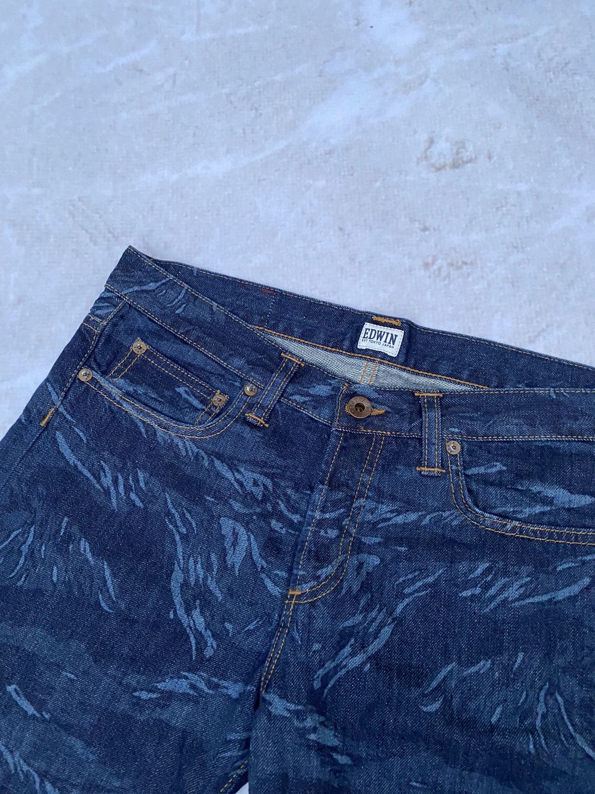 Dr. Martens × Edwin EDWIN x Dr Martens W' Herman Camo Denim Cotton Jeans Shorts Size US 27 - 2 Thumbnail