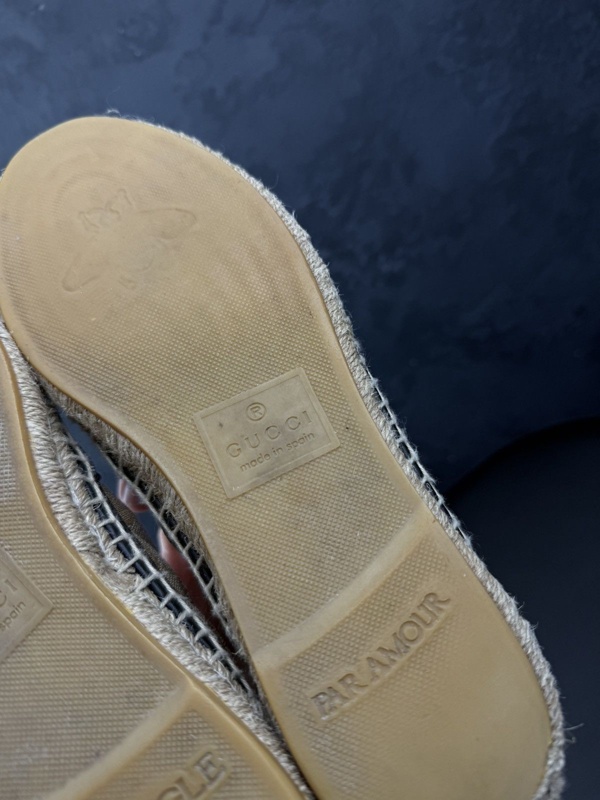 Gucci Gucci GG Supreme Canvas Monogram Espadrille Flats Slip Ons Size US 6 / IT 36 - 12 Thumbnail