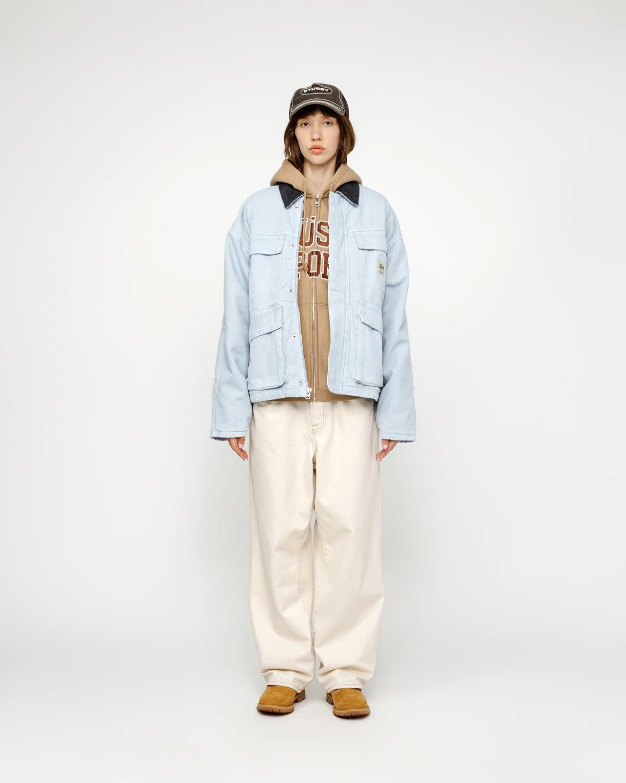 STUSSY SHOP JACKET WASHED CANVAS