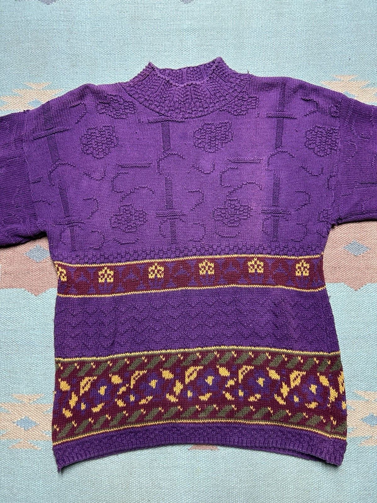 Vintage American Eagle knit sweater Icelandic Nordic women’s large Size L / US 10 / IT 46 - 2 Thumbnail