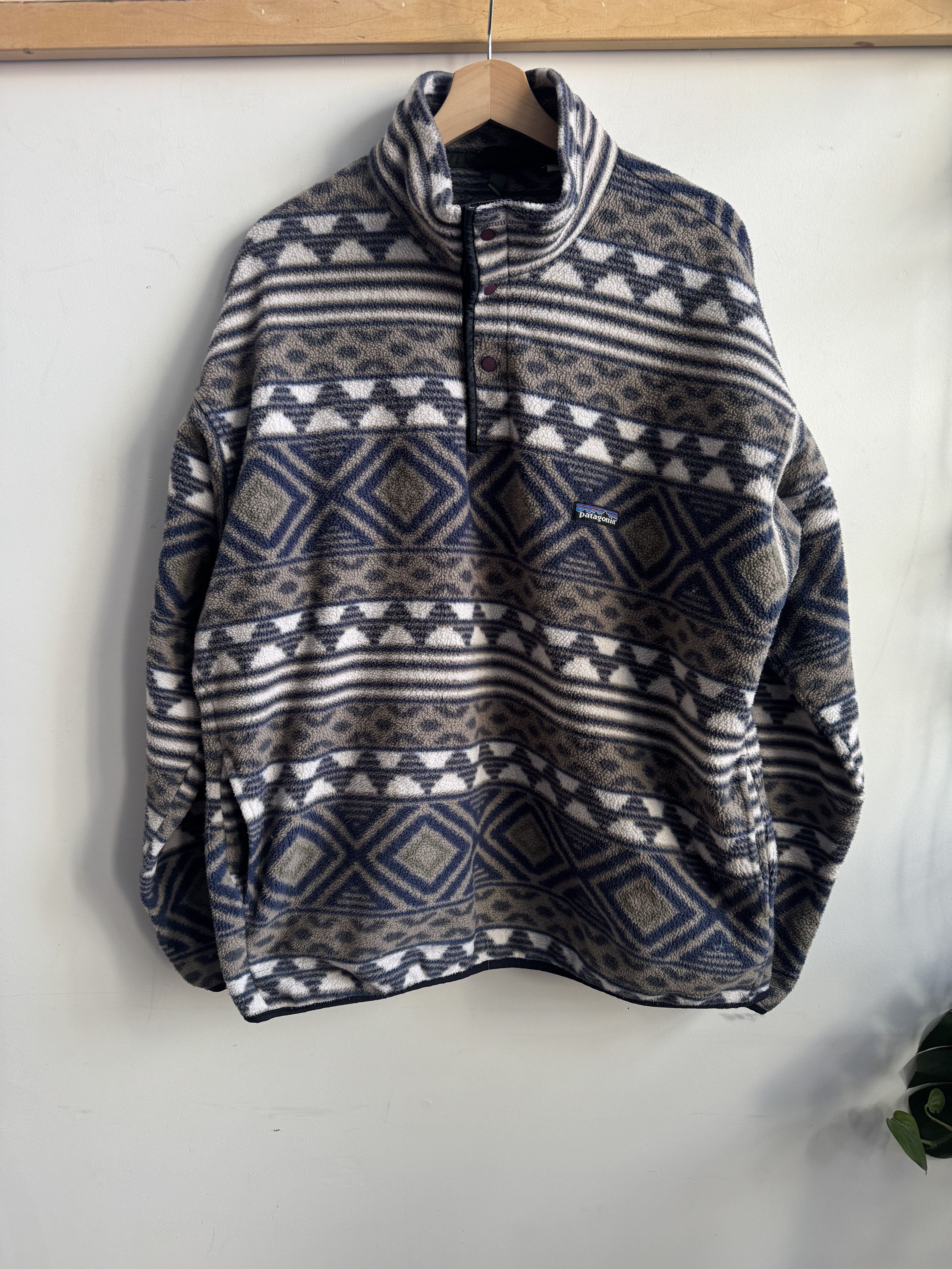 1996 Patagonia Synchilla Sanp T Aztec Fleece Size XL