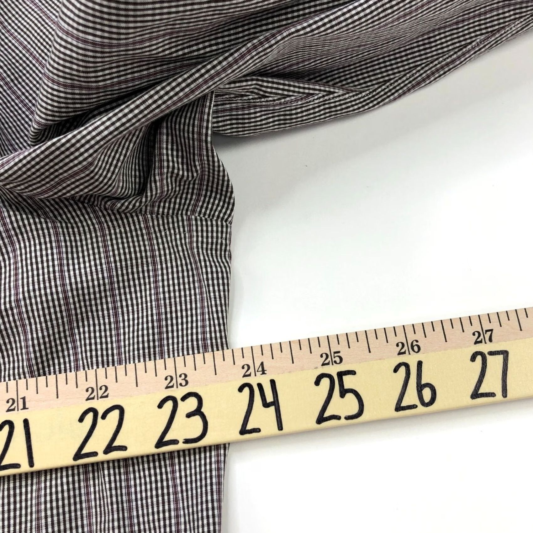 Apolis Isaia Napoli Dress Shirt Brown Red Button Long Sleeve 17/43 Cm 100% Cotton Polyester Plaid Men's Shirt Size 46R - 7 Thumbnail