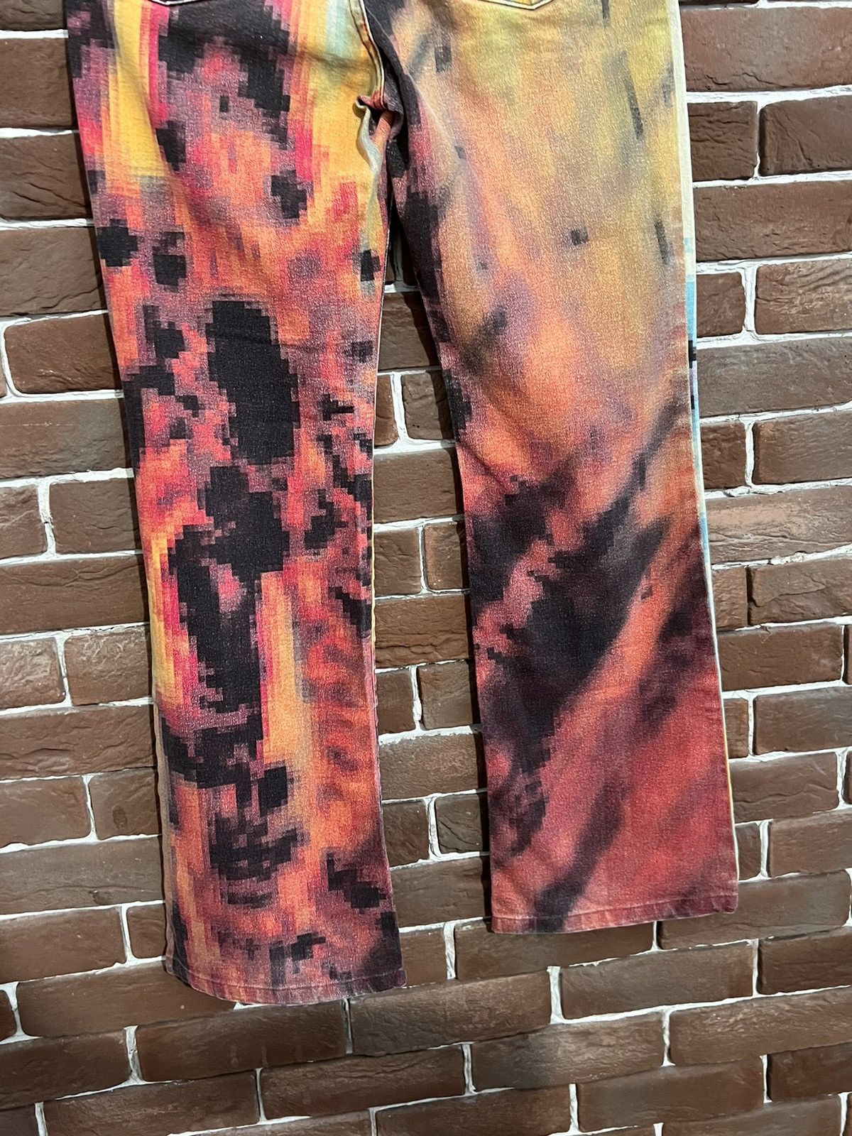 Just Cavalli Rare Vintage SS01 Just Cavalli Pixel Face Archive Pants 30 Size US 30 / EU 46 - 7 Thumbnail