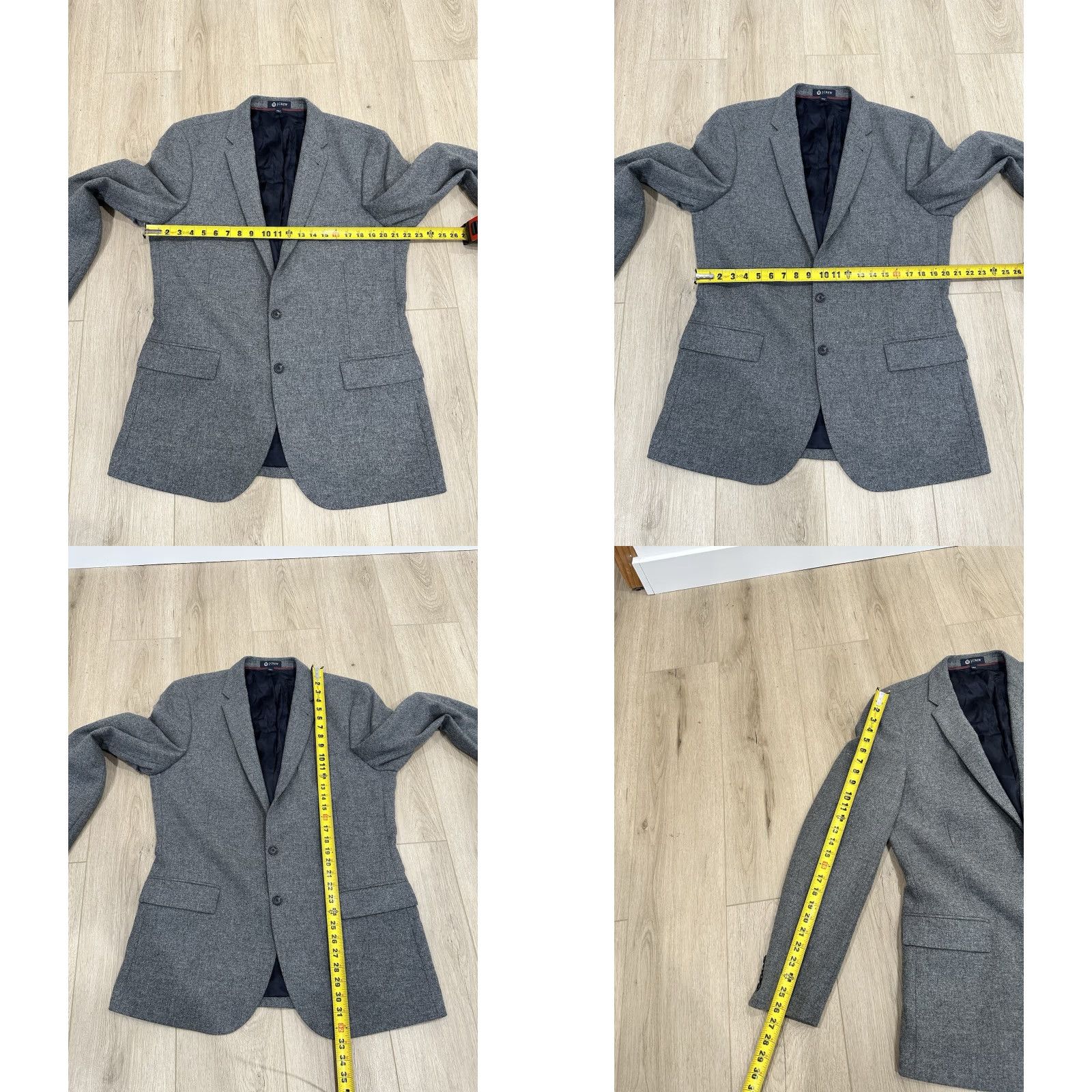 J.Crew J.Crew Sport Coat Blazer Mens Two Button Gray Yorkshire Tweed 44L Size 44R - 9 Thumbnail