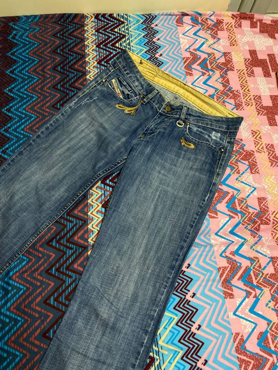 Diesel DIESEL jeans blue vintage crazy Y2K streetwear Size 31" - 8 Thumbnail