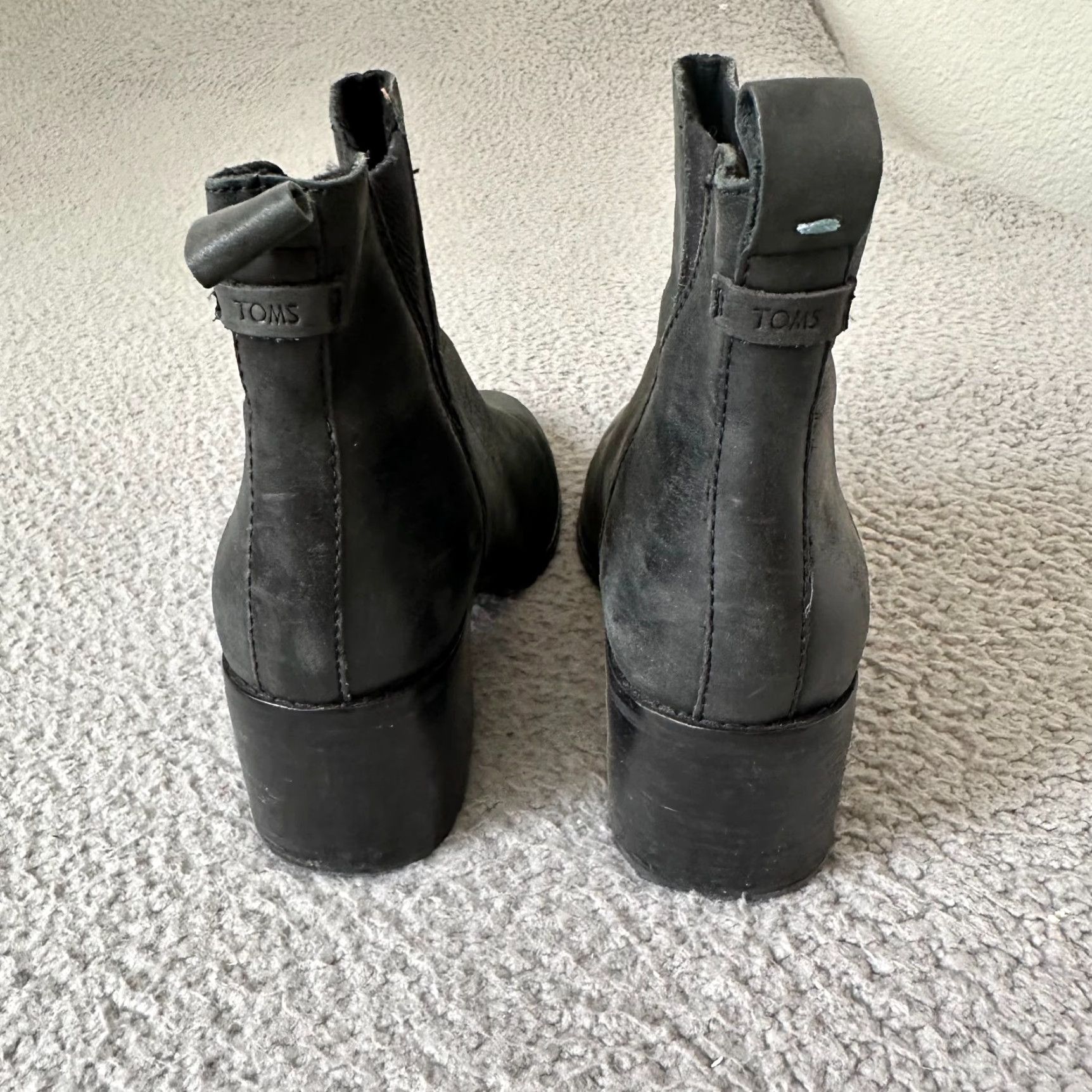 Toms VINTAGE TOMS Boots Womens 6 Black Leather Soft Heels Casual 90s Boots Womens Girls Size US 6 / IT 36 - 6 Thumbnail