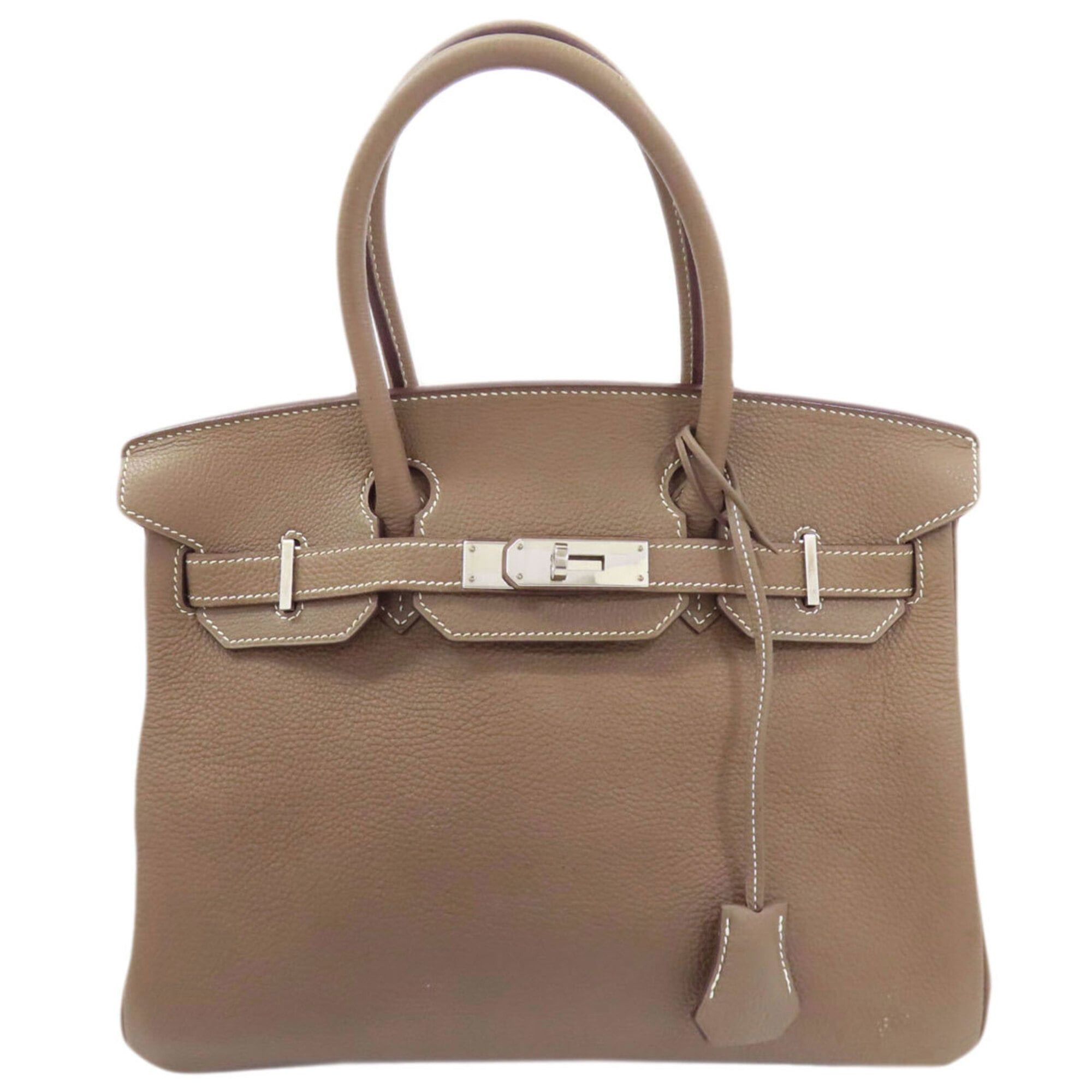 Hermes Hermes Birkin 30 Etoupe Silver Hardware Handbag Taurillon Leather Women's HERMES Size ONE SIZE - 1 Thumbnail
