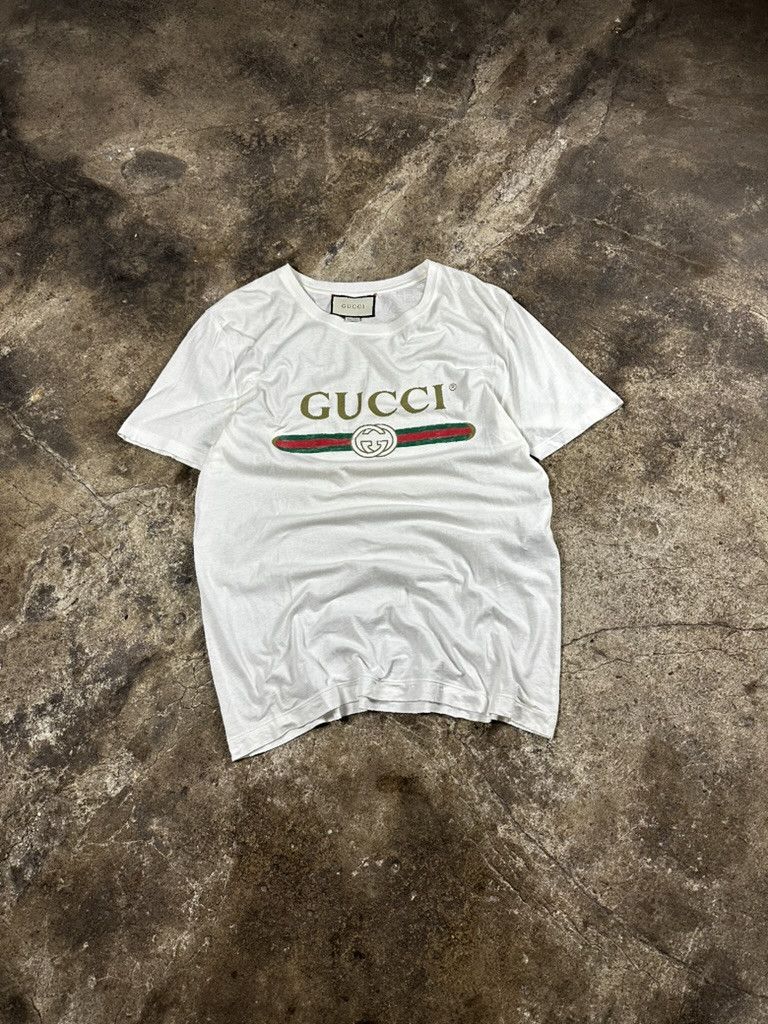 Gucci Gucci Spellout Big Logo T-shirt Size US M / EU 48-50 / 2 - 1 Thumbnail