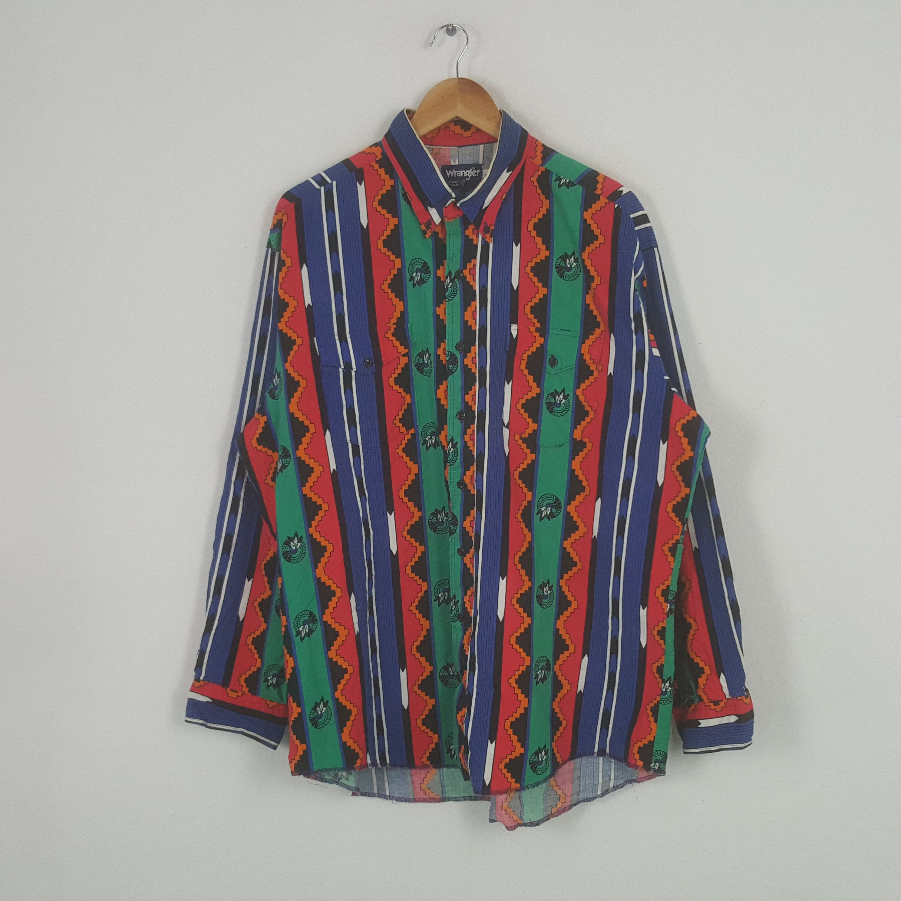 Vintage × Wrangler Vintage Wrangler Retro Style Shirt Button Up Size US XXL / EU 58 / 5 - 1 Thumbnail
