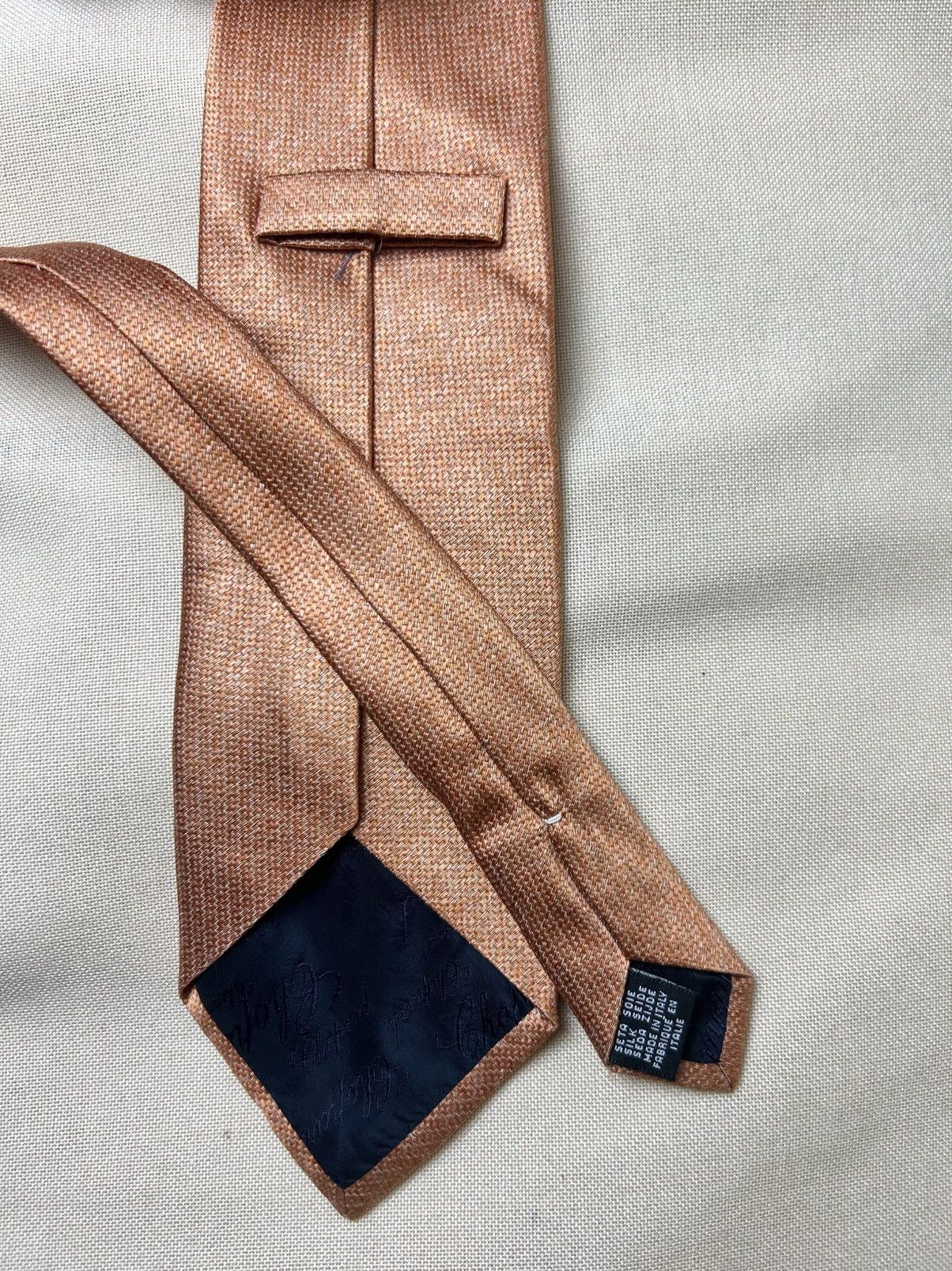 Chopard Chopard orange Silk Mens Tie Size ONE SIZE - 3 Thumbnail